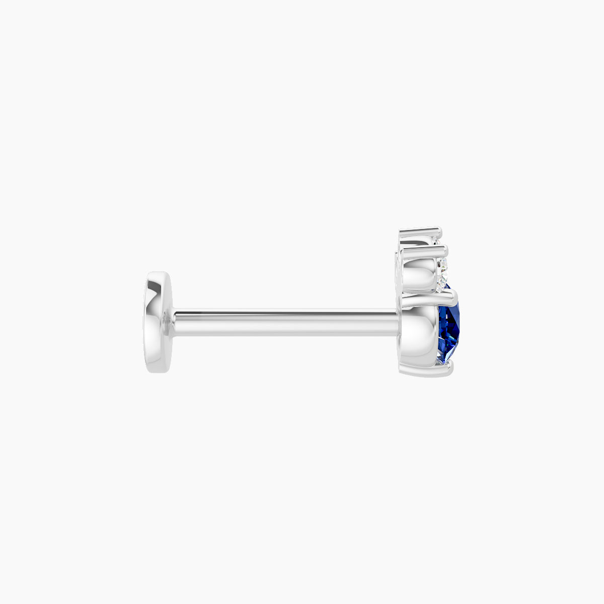 Sedna | 18k White Gold 8 mm 5.5 mm Sapphire & Diamond Piercing