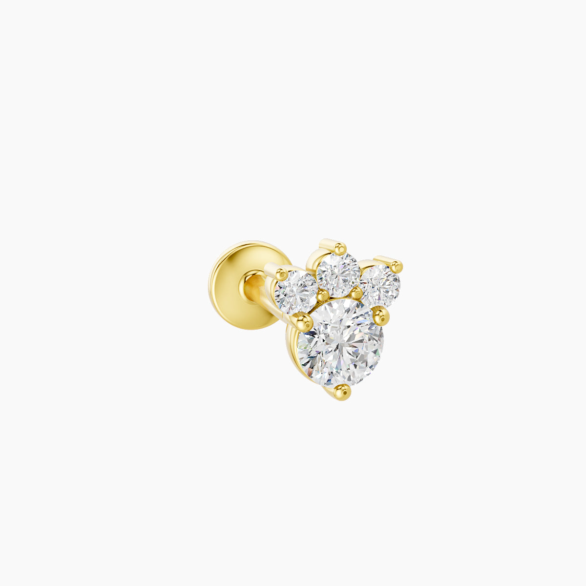 Sedna | 18k Yellow Gold 5.5 mm 8 mm Diamond Piercing
