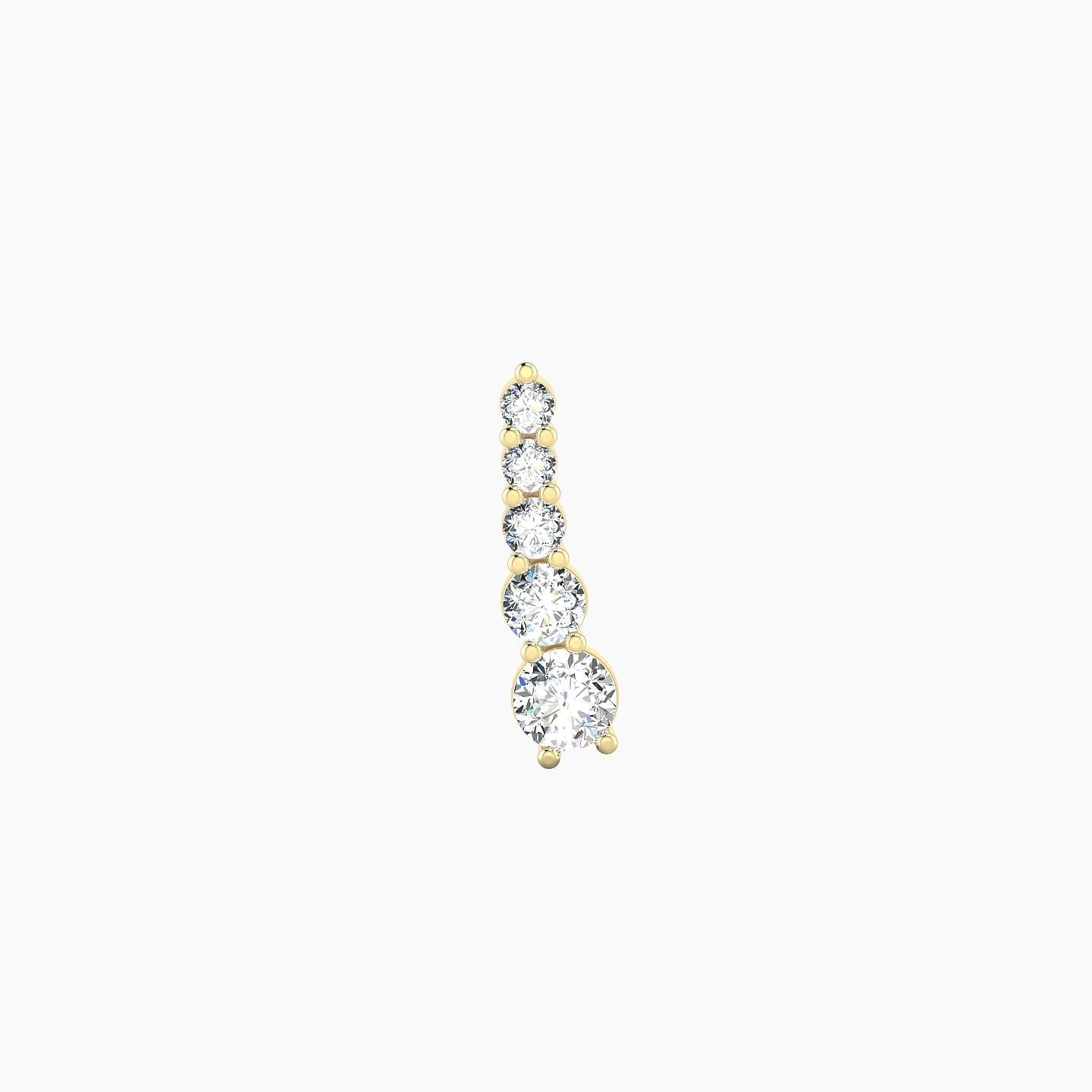 Serthus | 18k Yellow Gold 10 mm 5 mm Long Diamond Right Piercing
