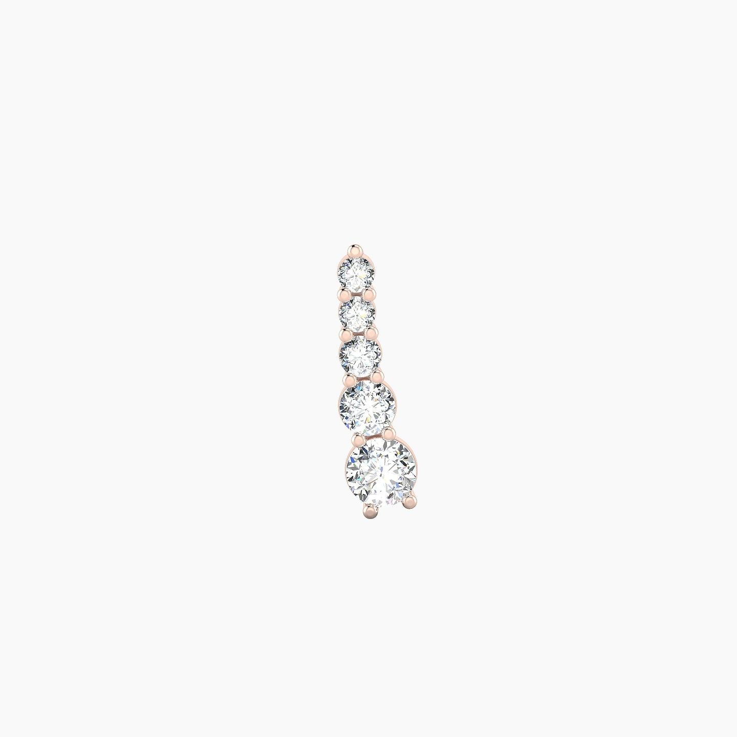 Serthus | 18k Rose Gold 10 mm 8 mm Long Diamond Right Piercing