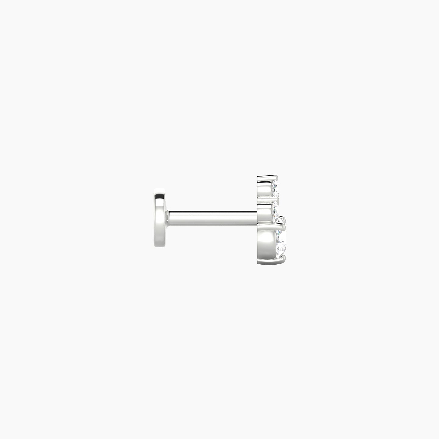 Sif | 18k White Gold 5.5 mm 5 mm Diamond Piercing