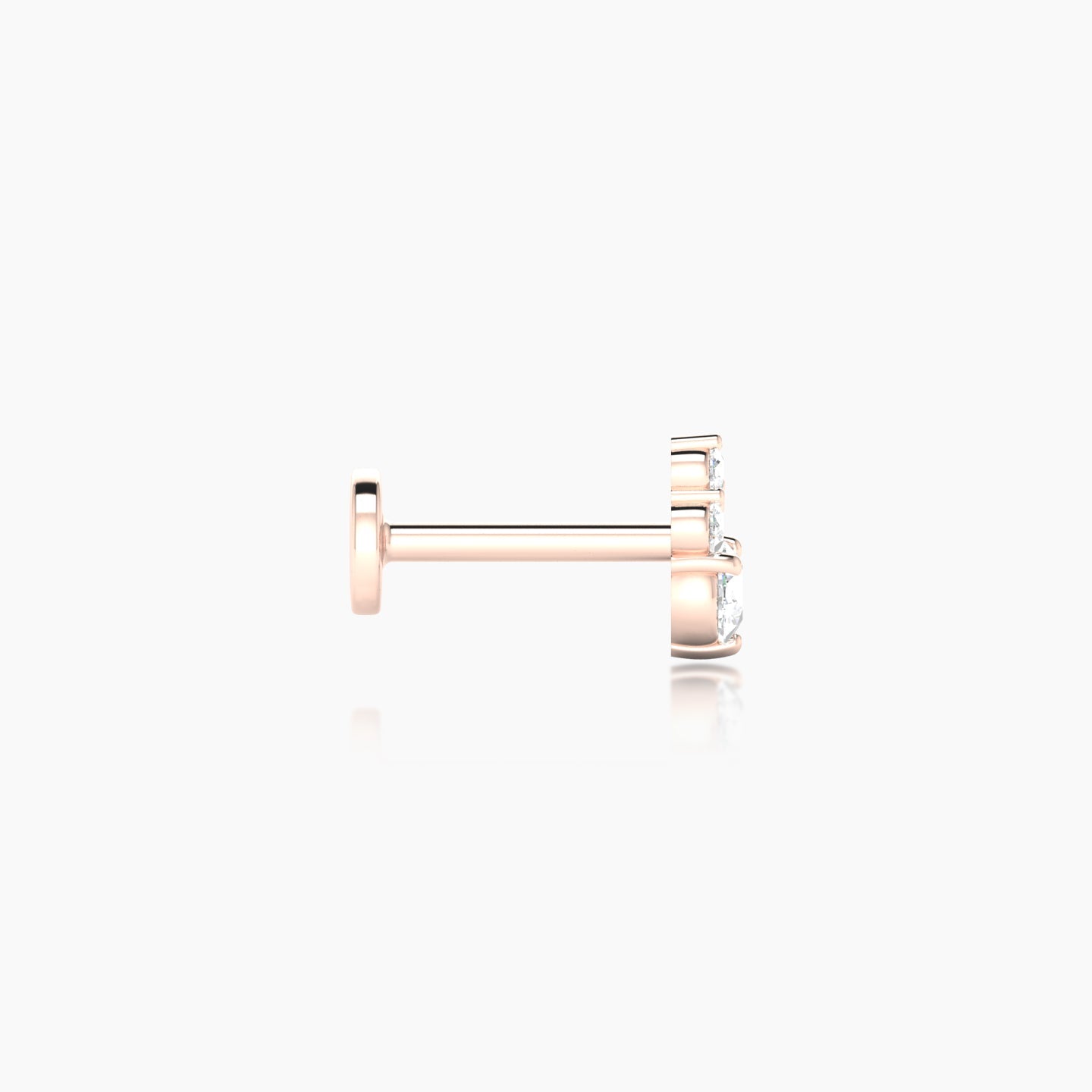 Sif | 18k Rose Gold 5.5 mm 6.5 mm Diamond Nose Piercing