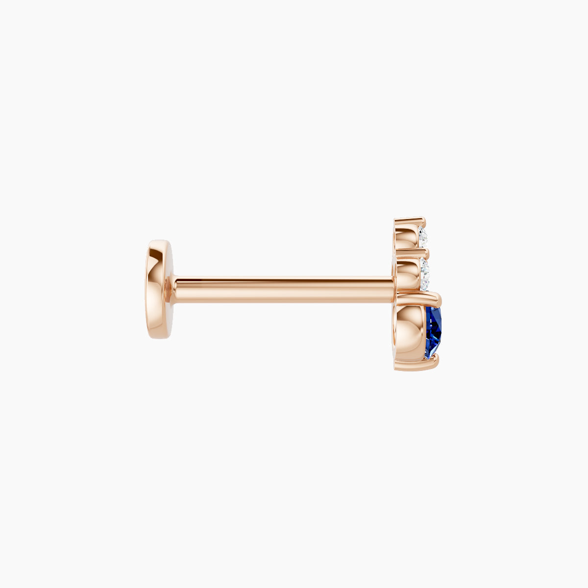 Sif | 18k Rose Gold 8 mm 5.5 mm Sapphire & Diamond Piercing