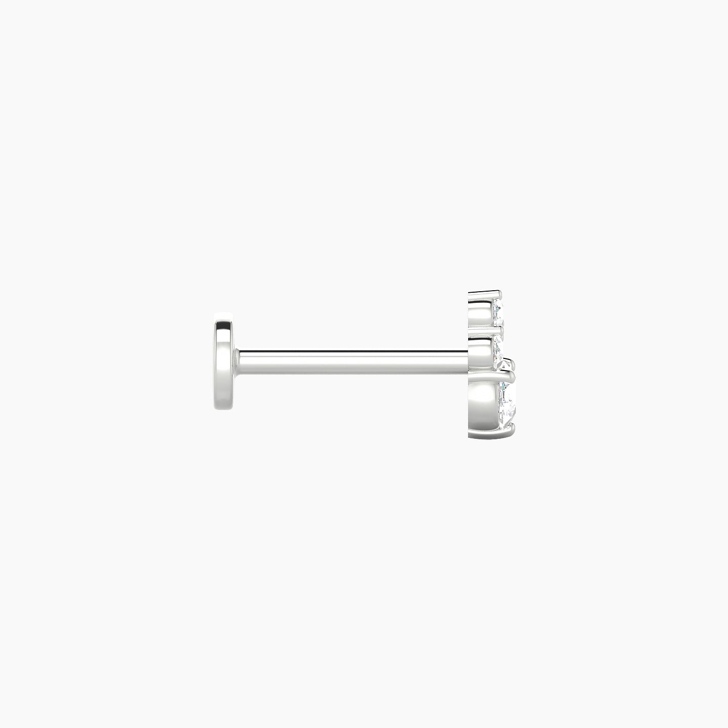 Sif | 18k White Gold 5.5 mm 8 mm Diamond Piercing