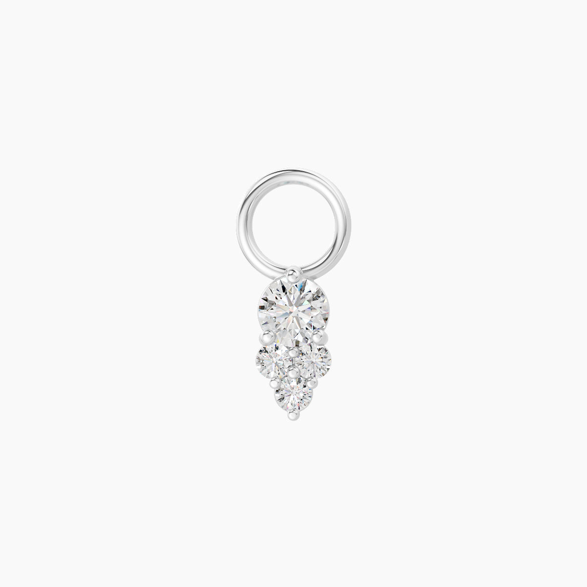 Sif | 18k White Gold 5.5 mm Diamond Charm