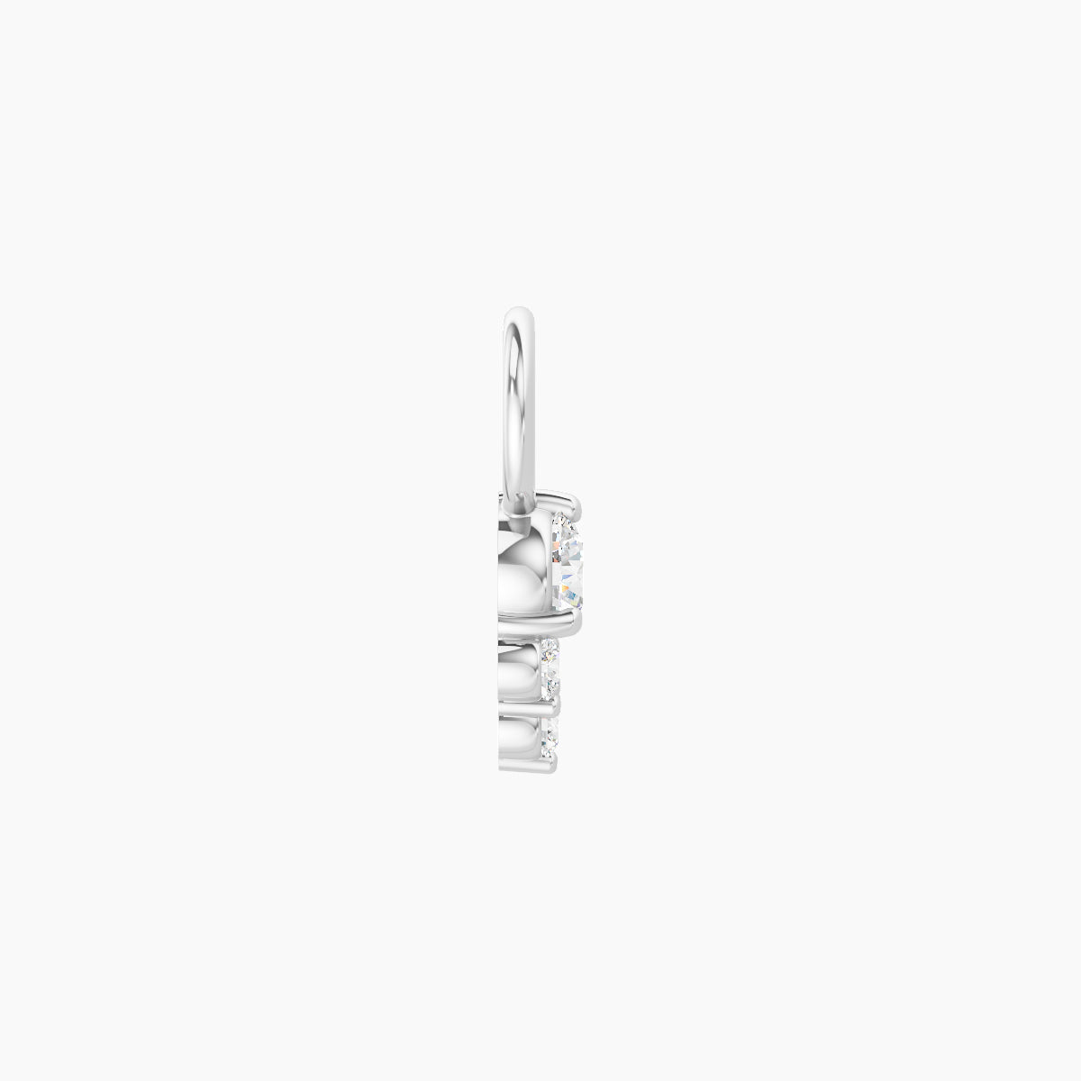 Sif | 18k White Gold 5.5 mm Diamond Charm