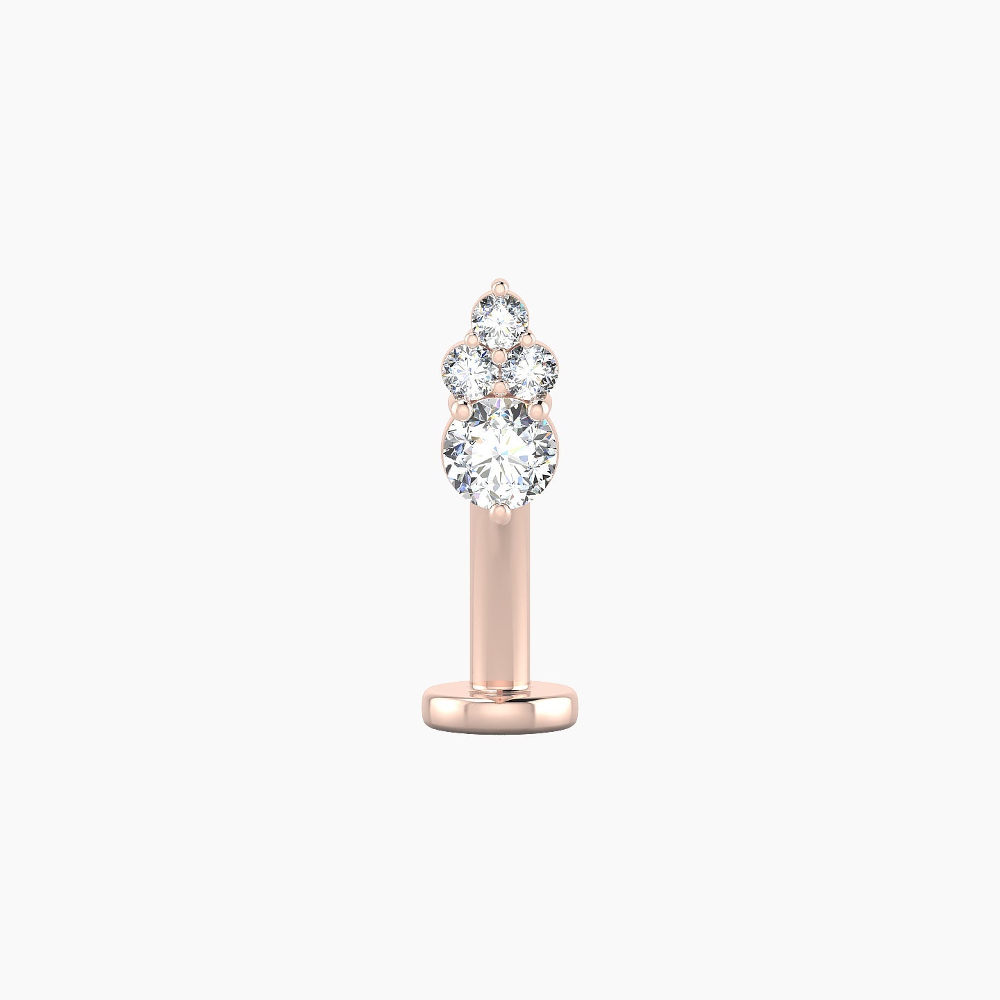 Sif | 18k Rose Gold 6.5 mm 10 mm Diamond Floating Navel Piercing