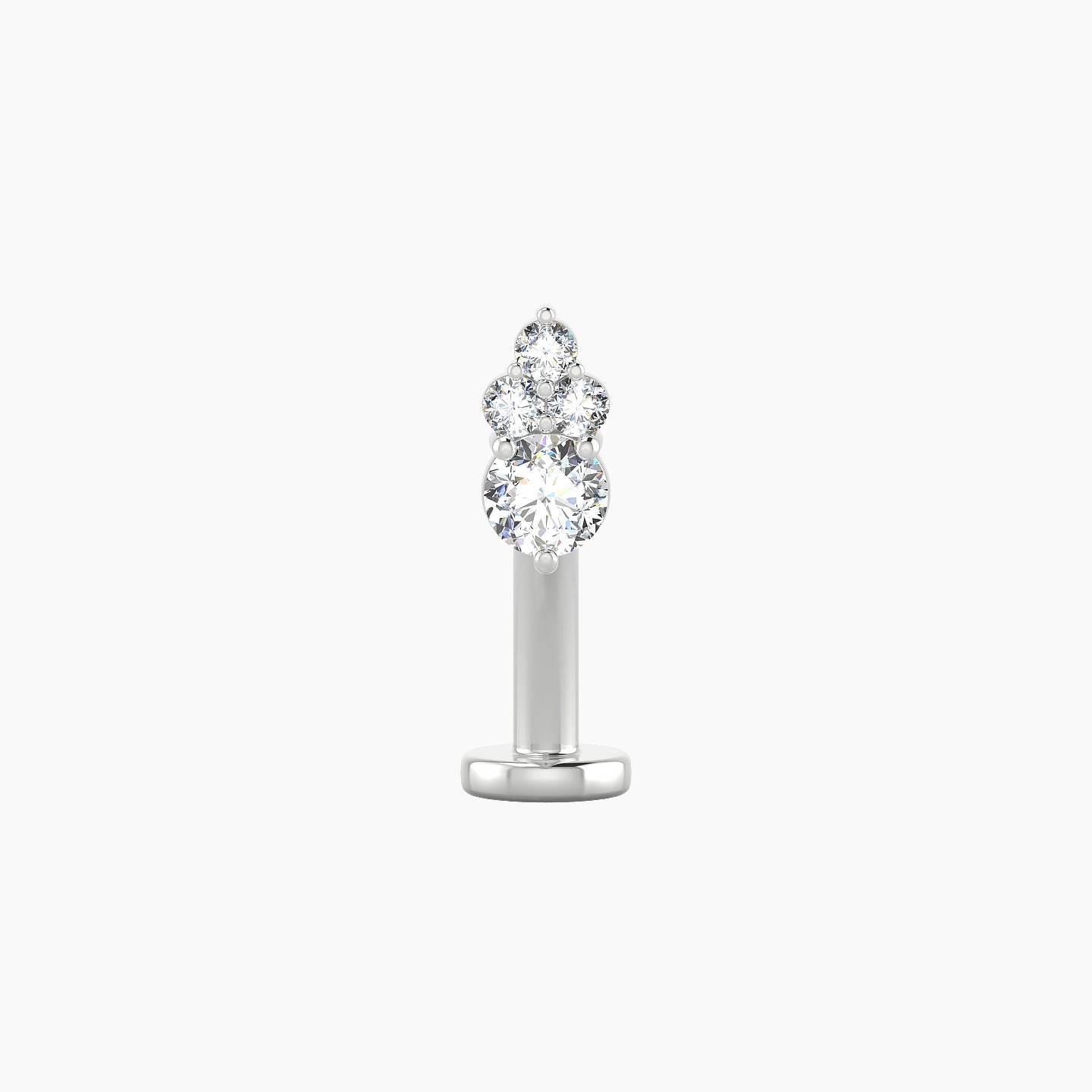 Sif | 18k White Gold 6.5 mm 10 mm Diamond Floating Navel Piercing