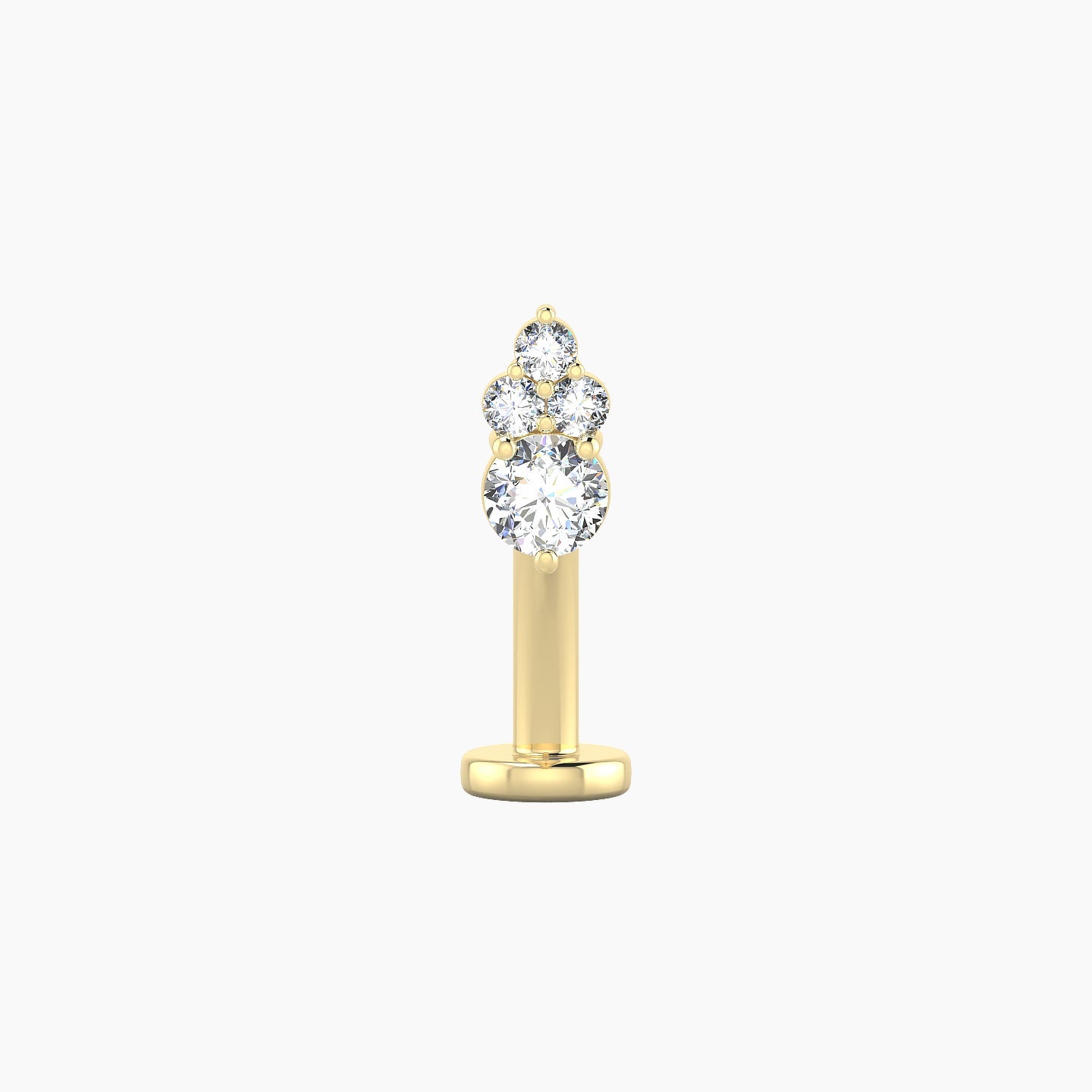 Sif | 18k Yellow Gold 6.5 mm 10 mm Diamond Floating Navel Piercing
