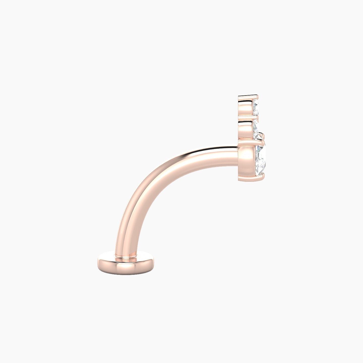 Sif | 18k Rose Gold 6.5 mm 10 mm Diamond Floating Navel Piercing