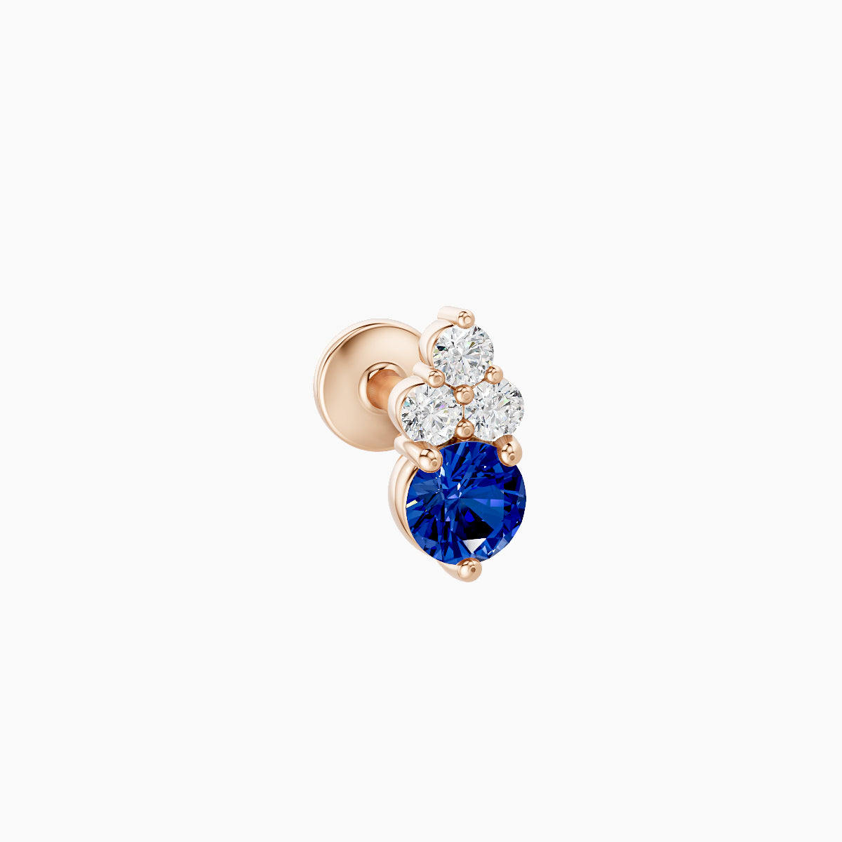 Sif | 18k Rose Gold 5 mm 6.5 mm Sapphire & Diamond Piercing