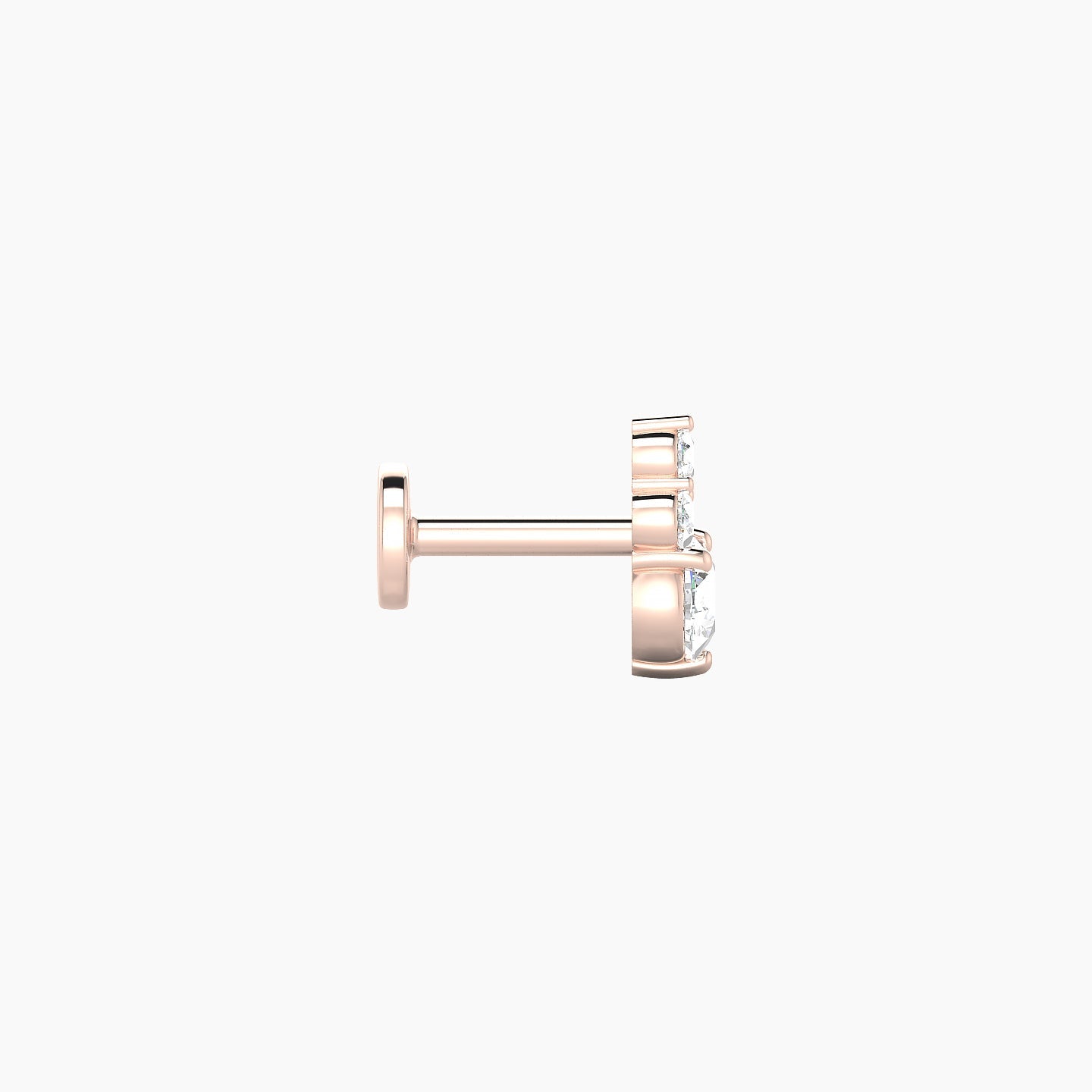 Sif | 18k Rose Gold 6.5 mm 5 mm Diamond Piercing