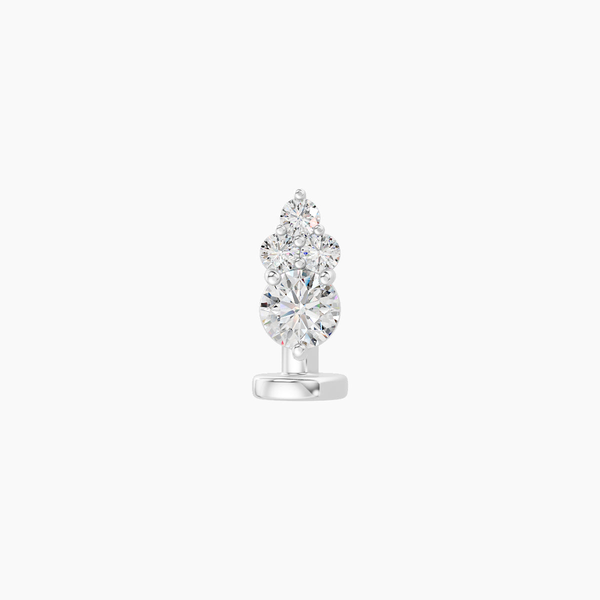 Sif | 18k White Gold 6.5 mm 6 mm Diamond Floating Navel Piercing
