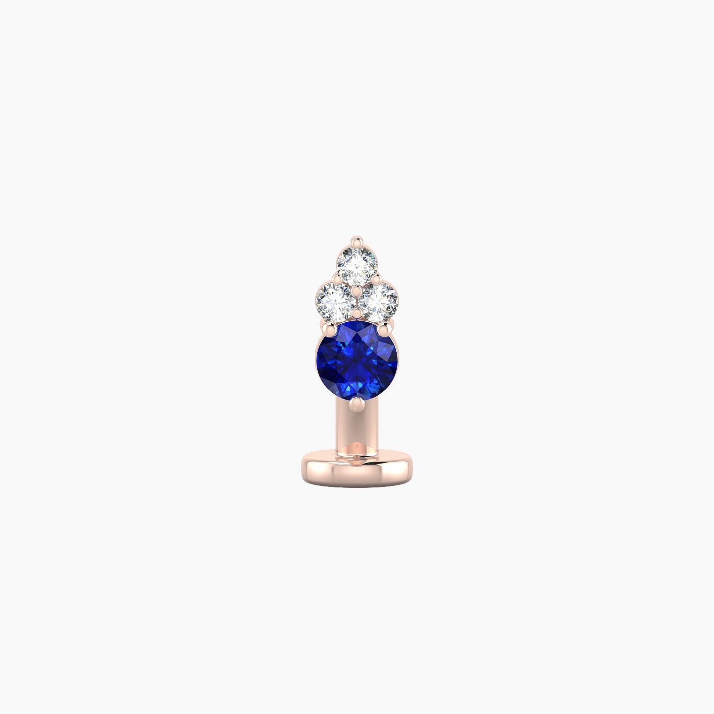 Sif | 18k Rose Gold 6 mm 6.5 mm Sapphire & Diamond Floating Navel Piercing