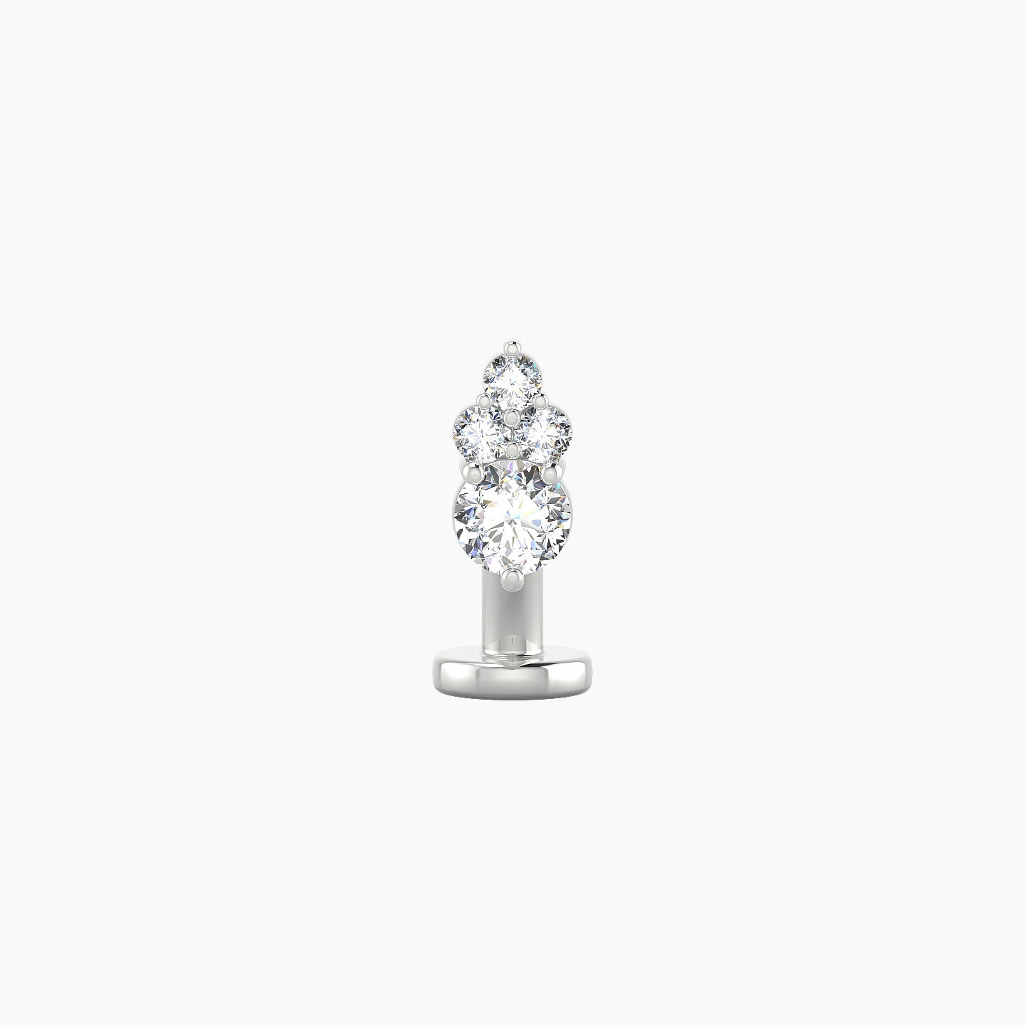 Sif | 18k White Gold 6.5 mm 6 mm Diamond Floating Navel Piercing