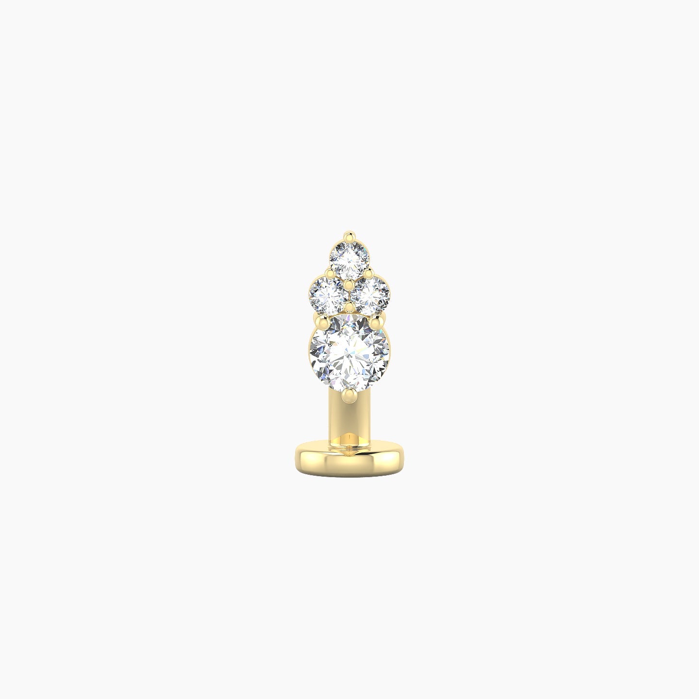 Sif | 18k Yellow Gold 6.5 mm 6 mm Diamond Floating Navel Piercing