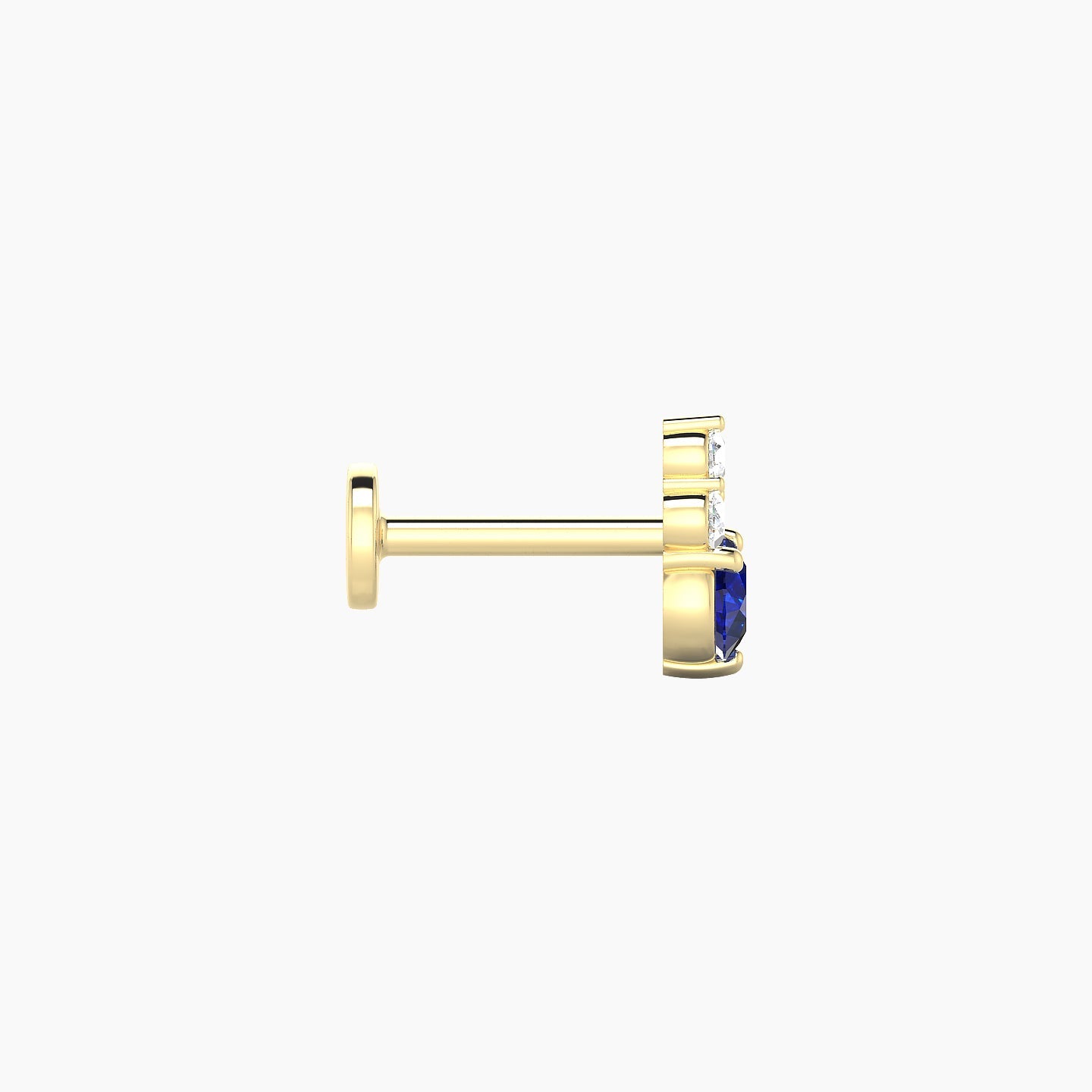 Sif | 18k Yellow Gold 6.5 mm 6.5 mm Sapphire & Diamond Piercing