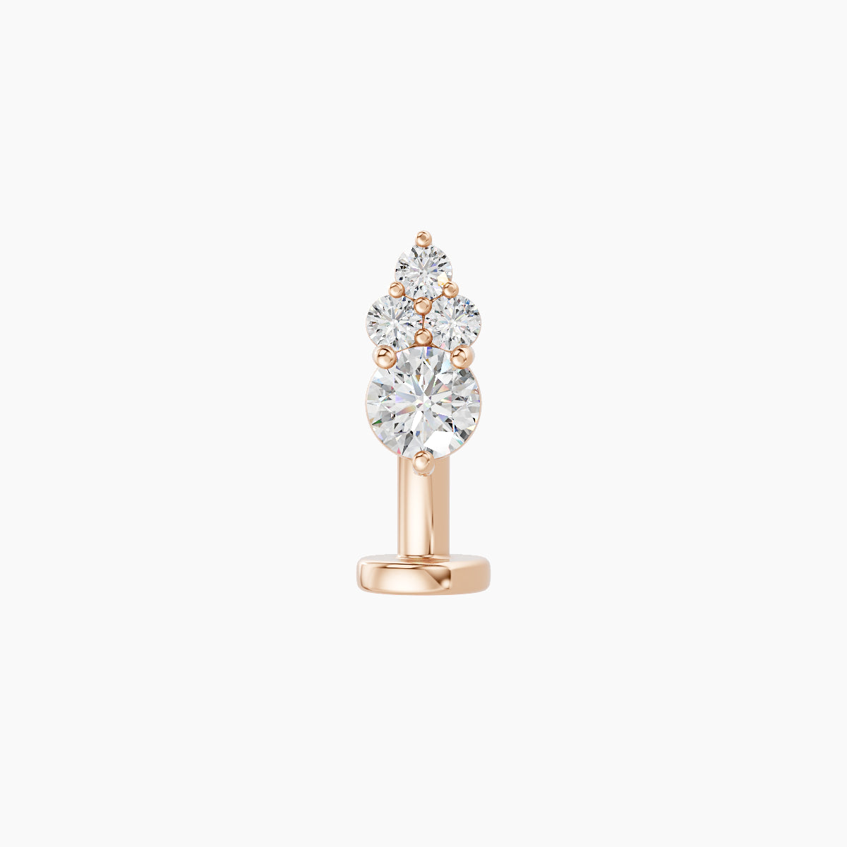 Sif | 18k Rose Gold 6.5 mm 8 mm Diamond Floating Navel Piercing