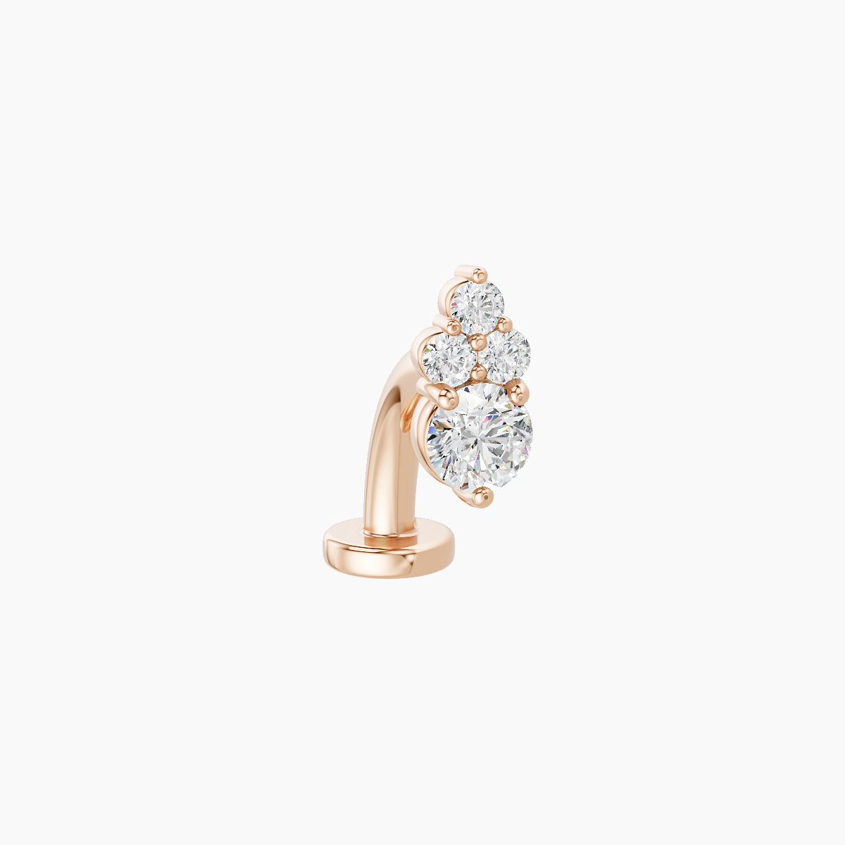 Sif | 18k Rose Gold 6.5 mm 8 mm Diamond Floating Navel Piercing