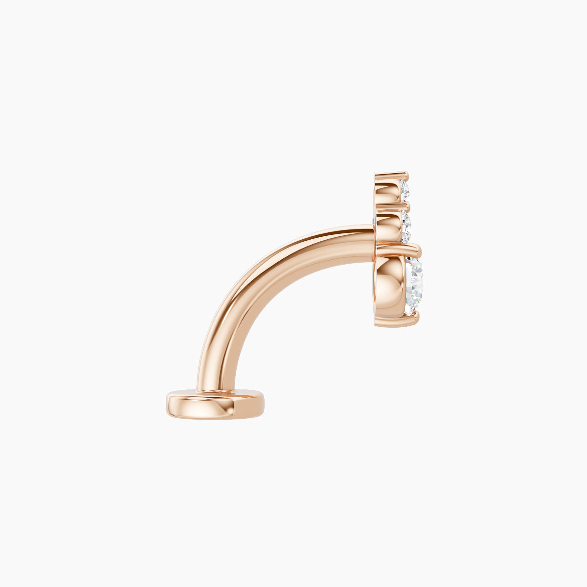 Sif | 18k Rose Gold 6.5 mm 8 mm Diamond Floating Navel Piercing
