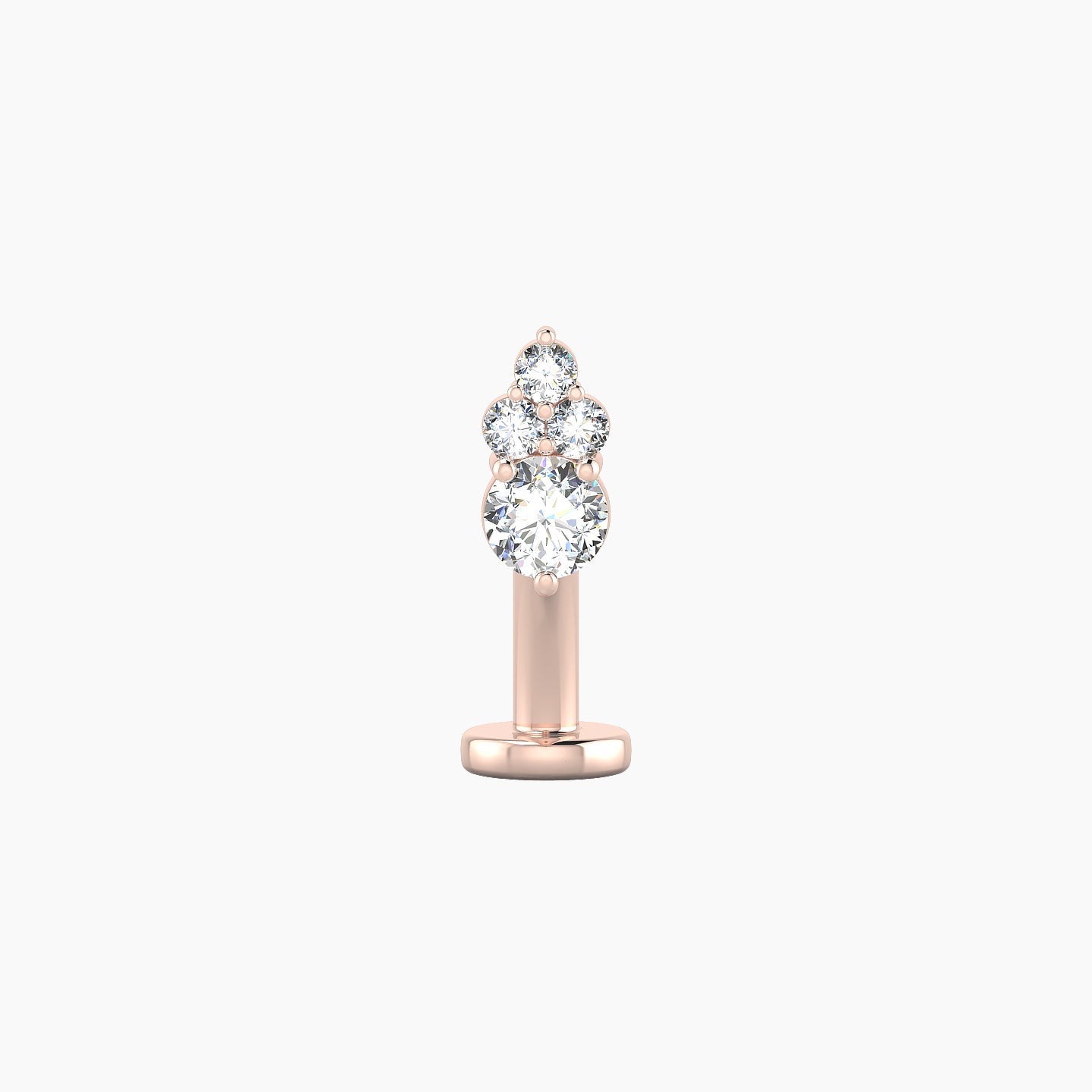 Sif | 18k Rose Gold 6.5 mm 8 mm Diamond Floating Navel Piercing