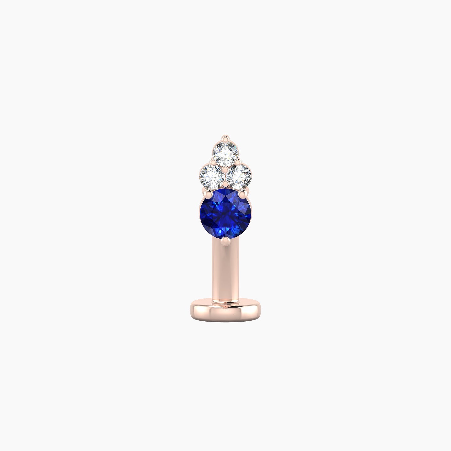 Sif | 18k Rose Gold 8 mm 6.5 mm Sapphire & Diamond Floating Navel Piercing
