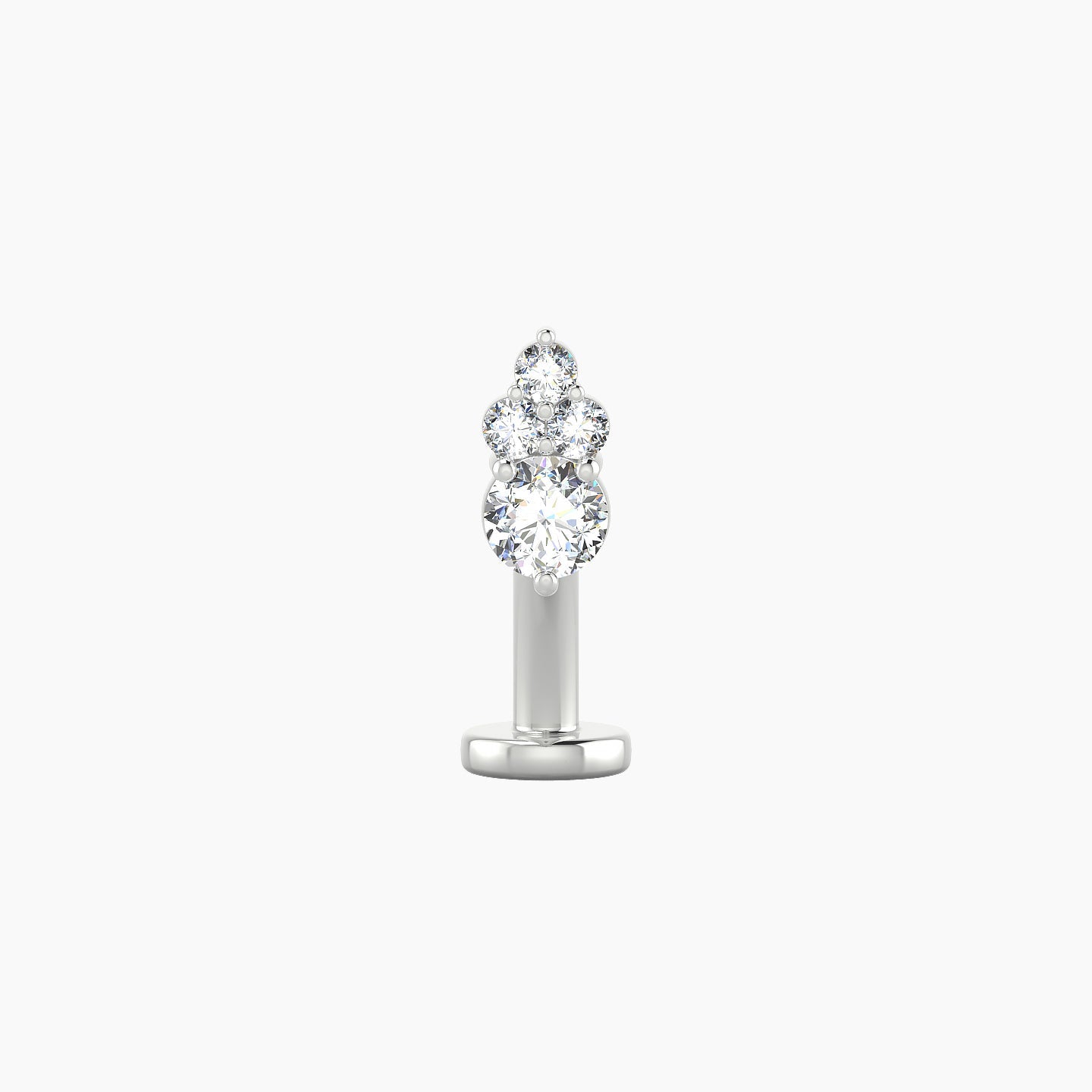 Sif | 18k White Gold 6.5 mm 8 mm Diamond Floating Navel Piercing