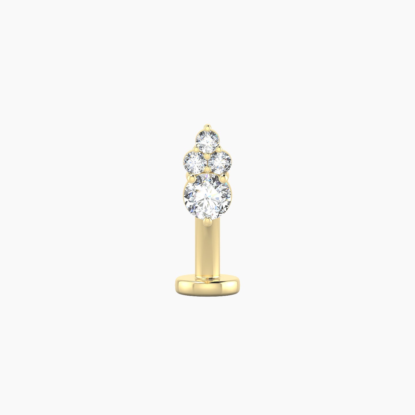 Sif | 18k Yellow Gold 6.5 mm 8 mm Diamond Floating Navel Piercing