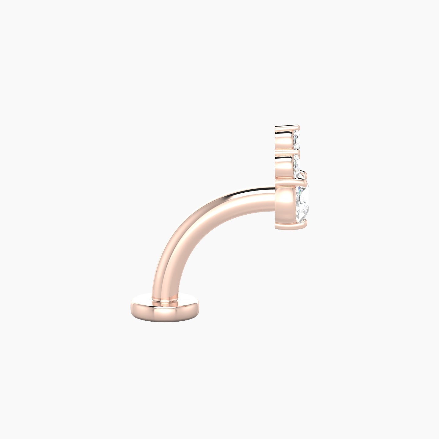 Sif | 18k Rose Gold 6.5 mm 8 mm Diamond Floating Navel Piercing