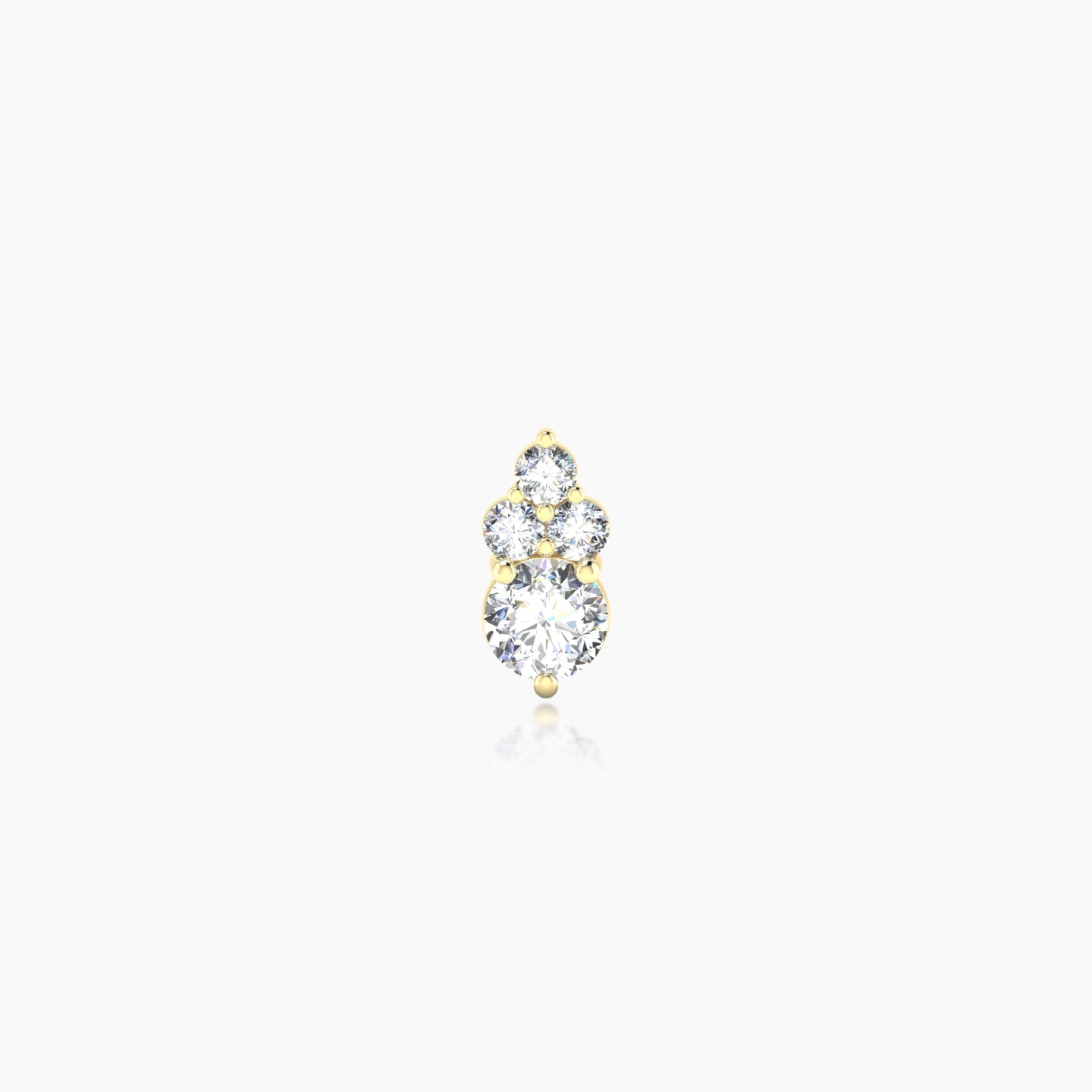 Sif | 18k Yellow Gold 6.5 mm 8 mm Diamond Nose Piercing