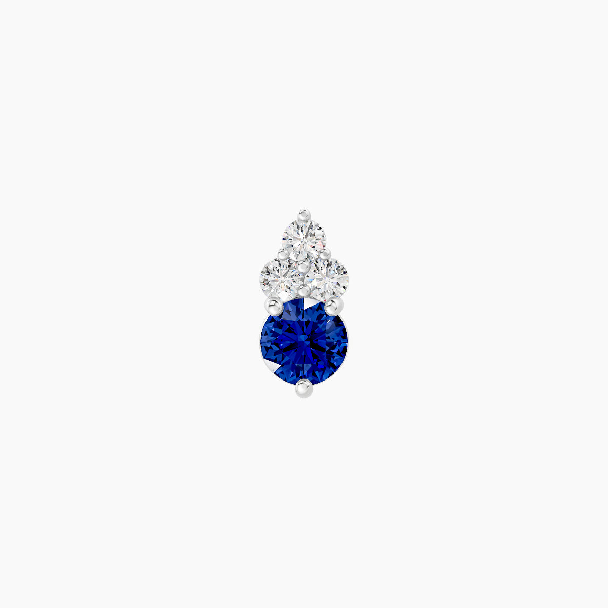 Sif | 18k White Gold 8 mm 6.5 mm Sapphire & Diamond Piercing