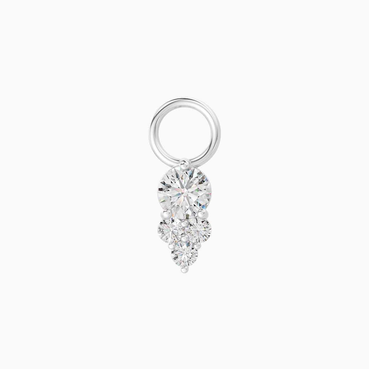 Sif | 18k White Gold 6.5 mm Diamond Charm