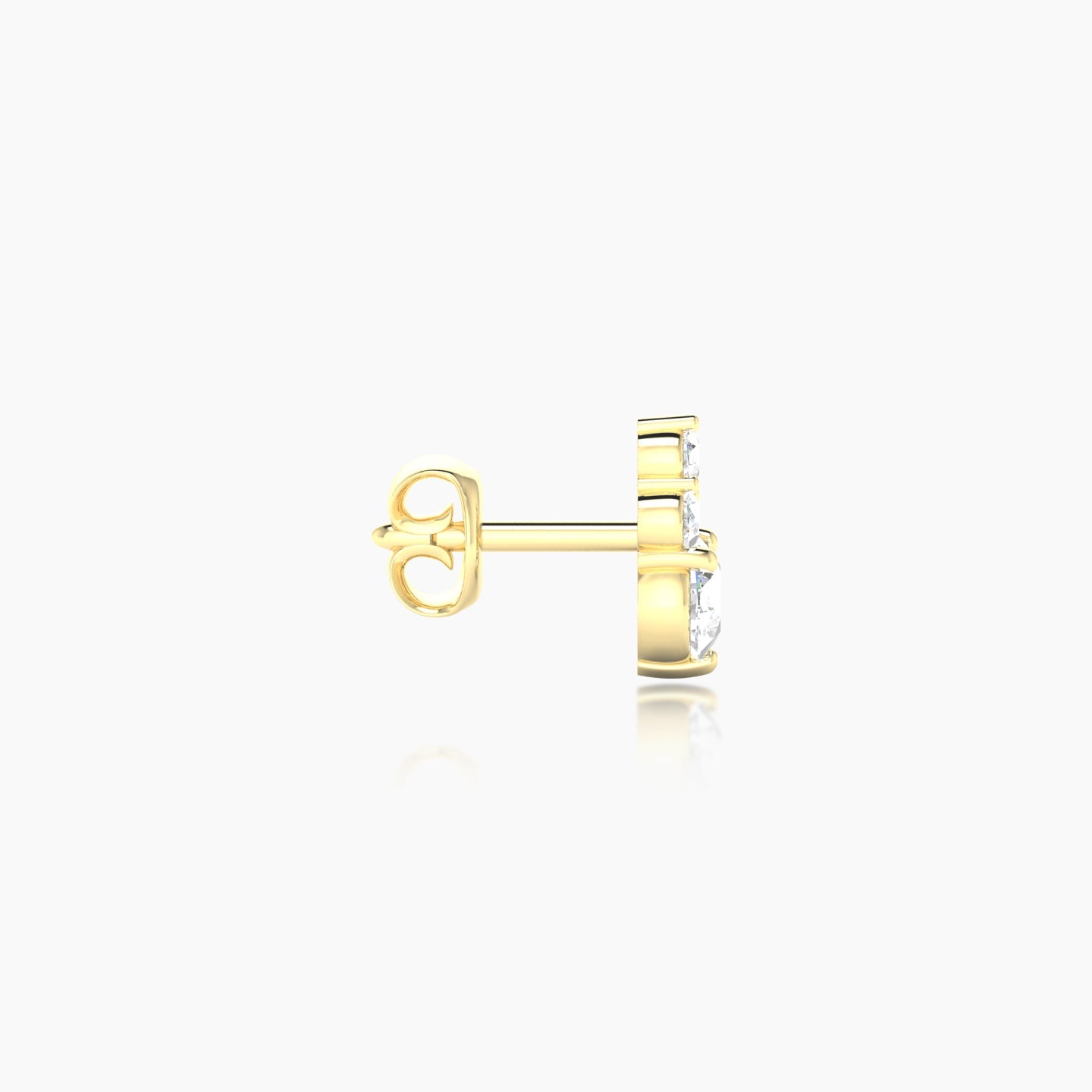 Sif | 18k Yellow Gold 6.5 mm Diamond Earring