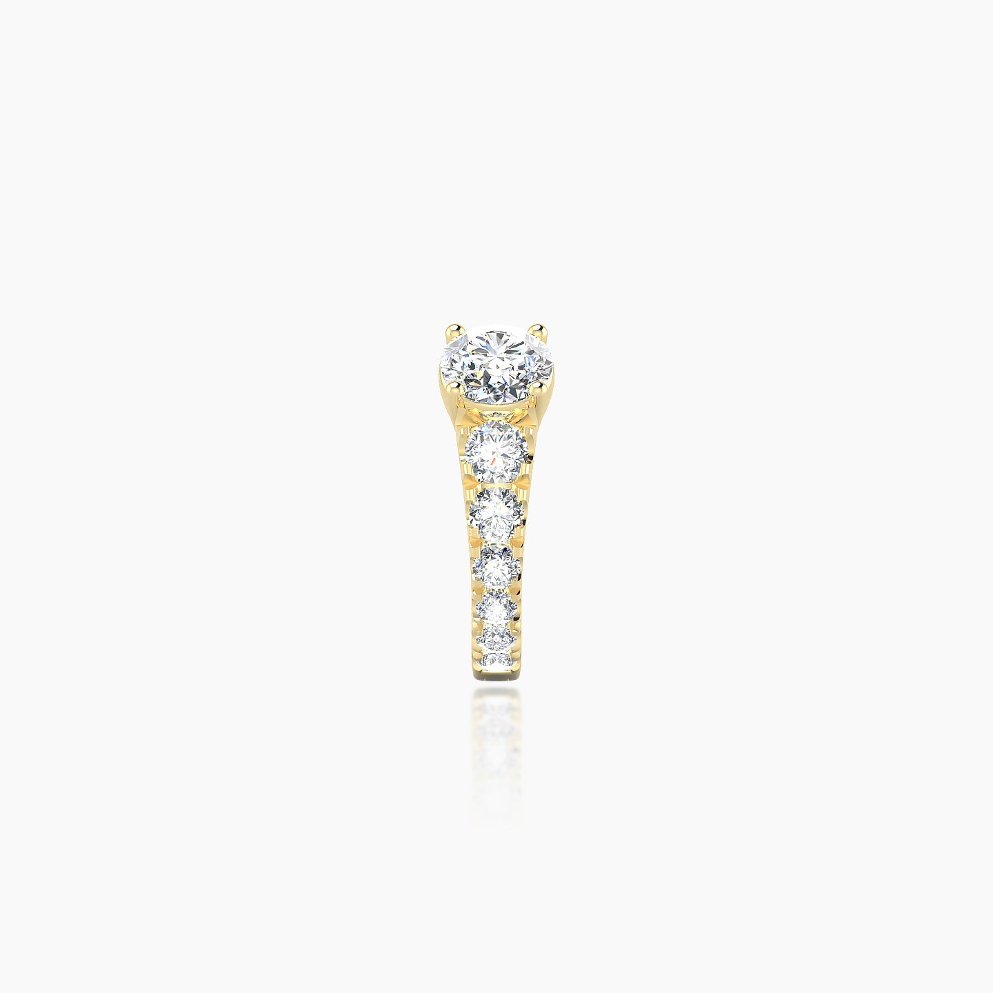Sita | 18k Yellow Gold 6.5 mm Round Diamond Hoop Piercing