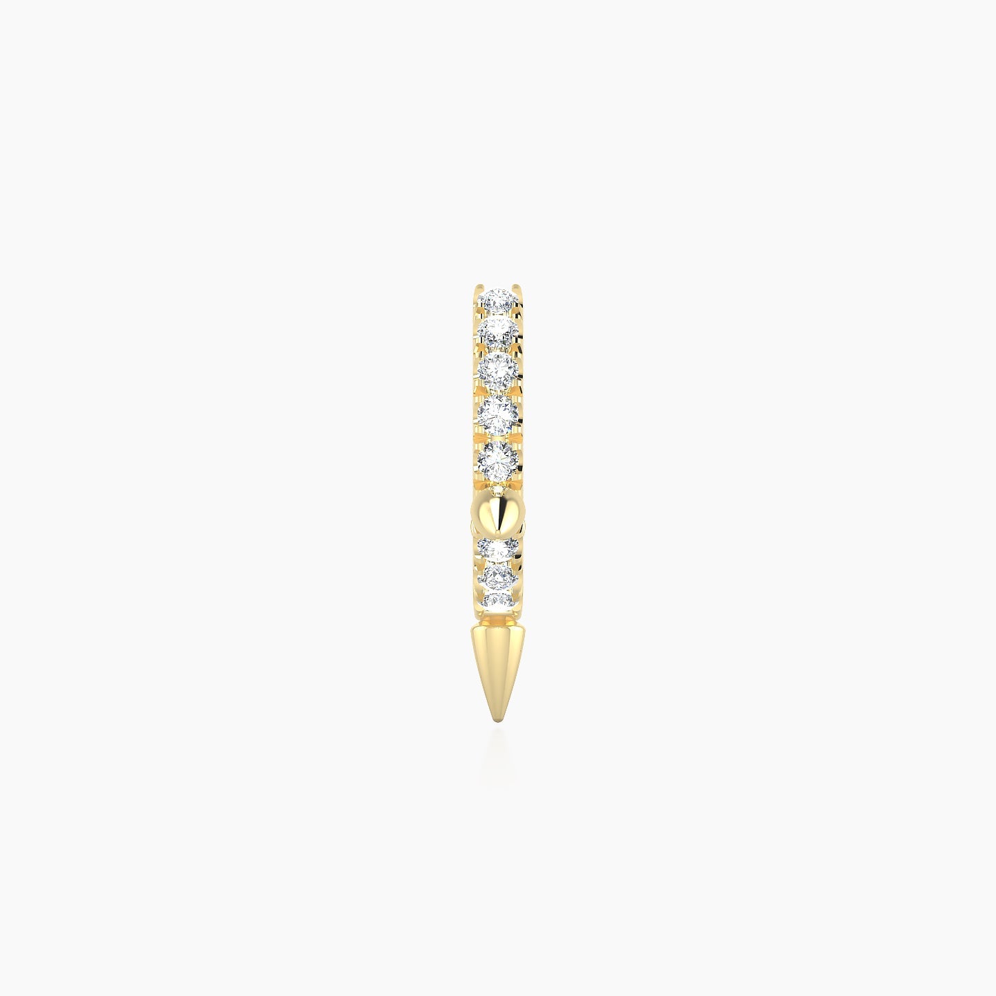 Skade | 18k Yellow Gold 6.5 mm Spike Diamond Hoop Piercing