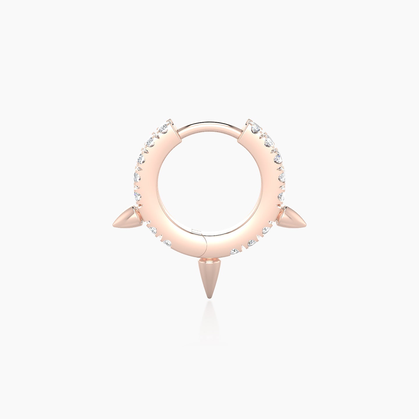 Skade | 18k Rose Gold 6.5 mm Spike Diamond Hoop Piercing