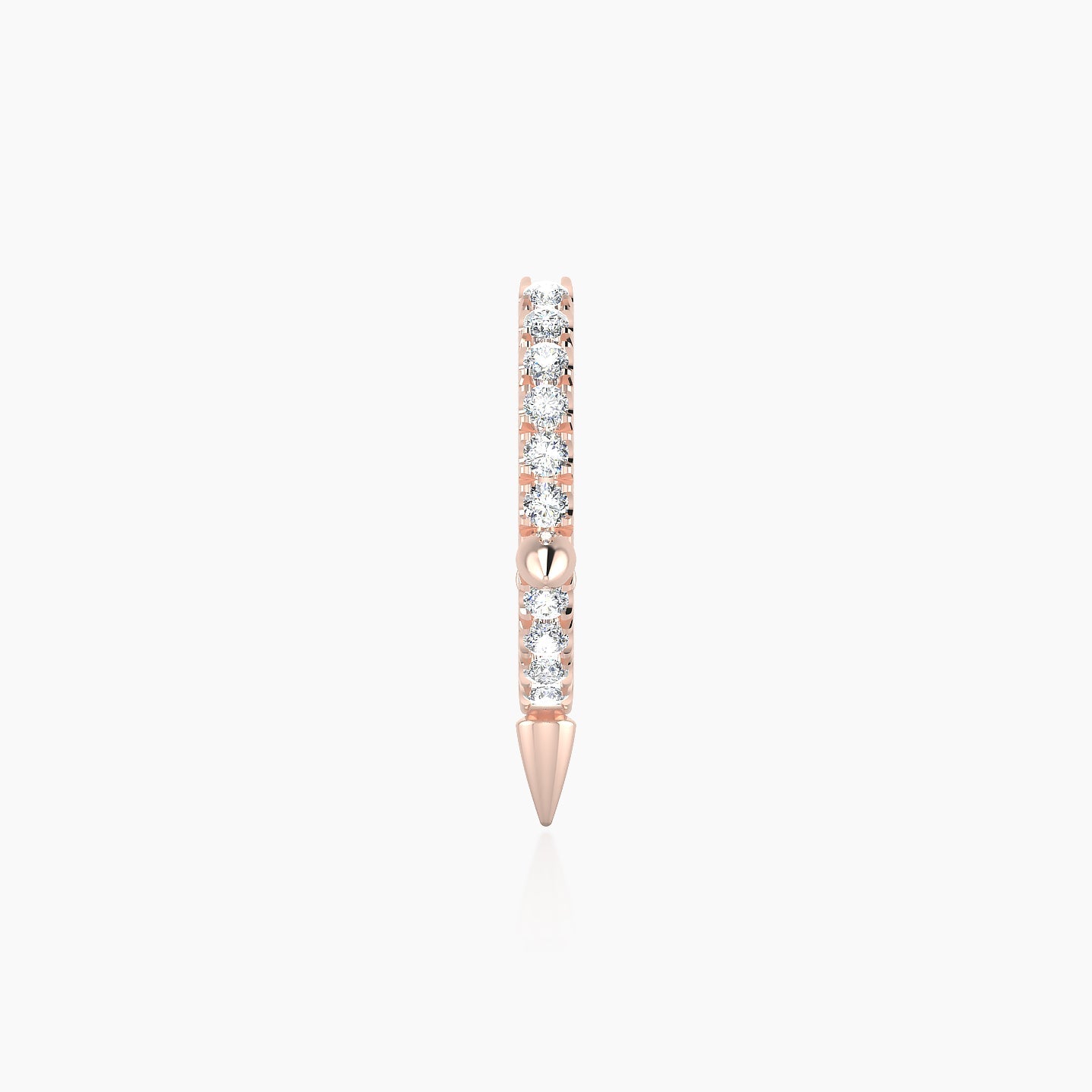 Skade | 18k Rose Gold 8 mm Spike Diamond Hoop Piercing