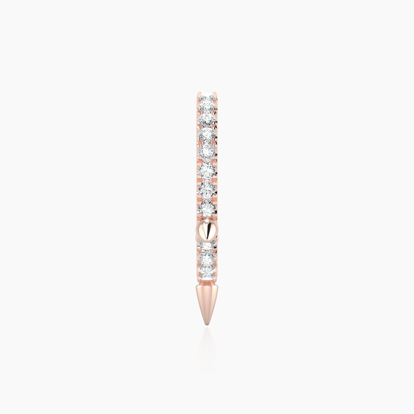 Skade | 18k Rose Gold 9.5 mm Spike Diamond Hoop Piercing