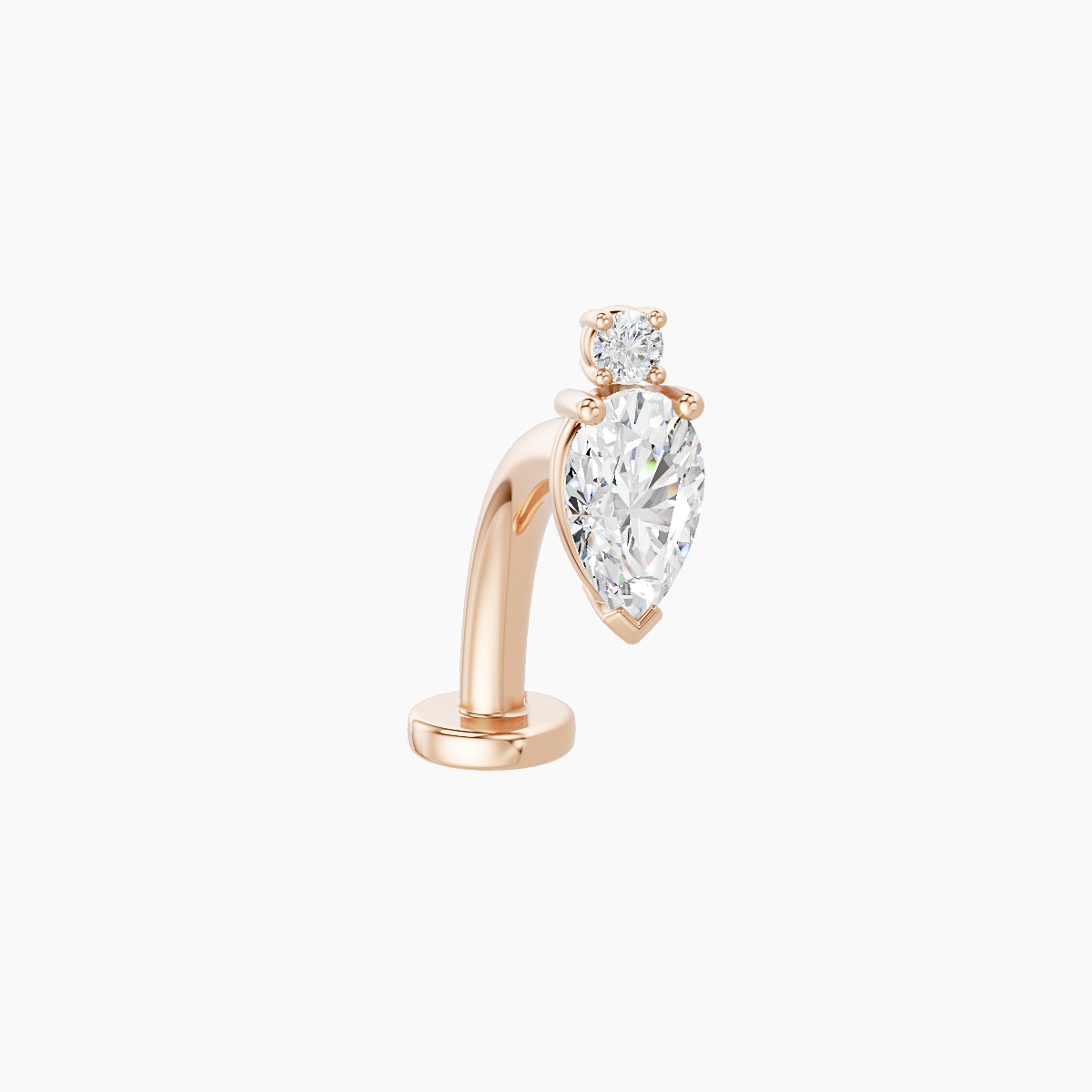 Skadi | 18k Rose Gold 7 mm 10 mm Diamond Floating Navel Piercing