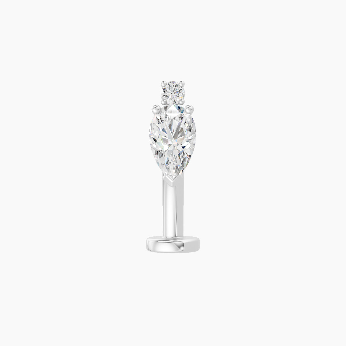 Skadi | 18k White Gold 7 mm 10 mm Diamond Floating Navel Piercing