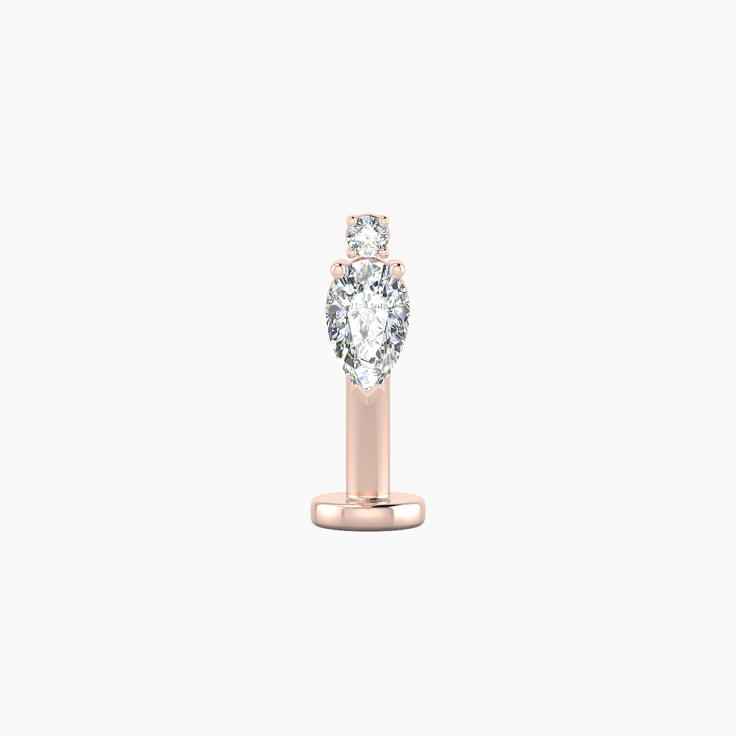 Skadi | 18k Rose Gold 7 mm 10 mm Diamond Floating Navel Piercing