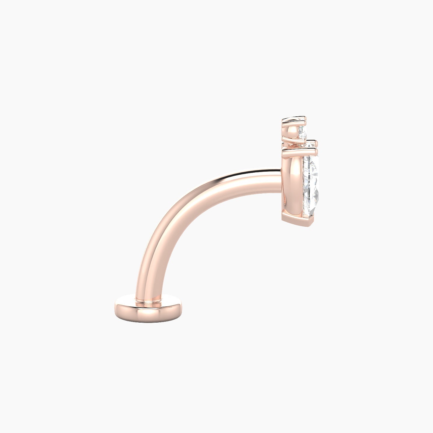 Skadi | 18k Rose Gold 7 mm 10 mm Diamond Floating Navel Piercing