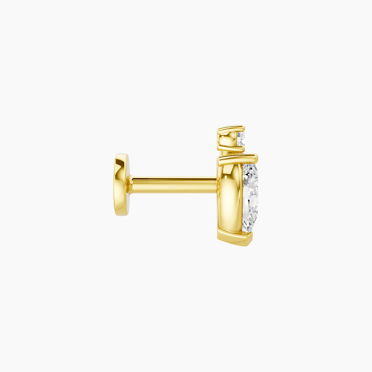 Skadi | 18k Yellow Gold 7 mm 5 mm Diamond Piercing