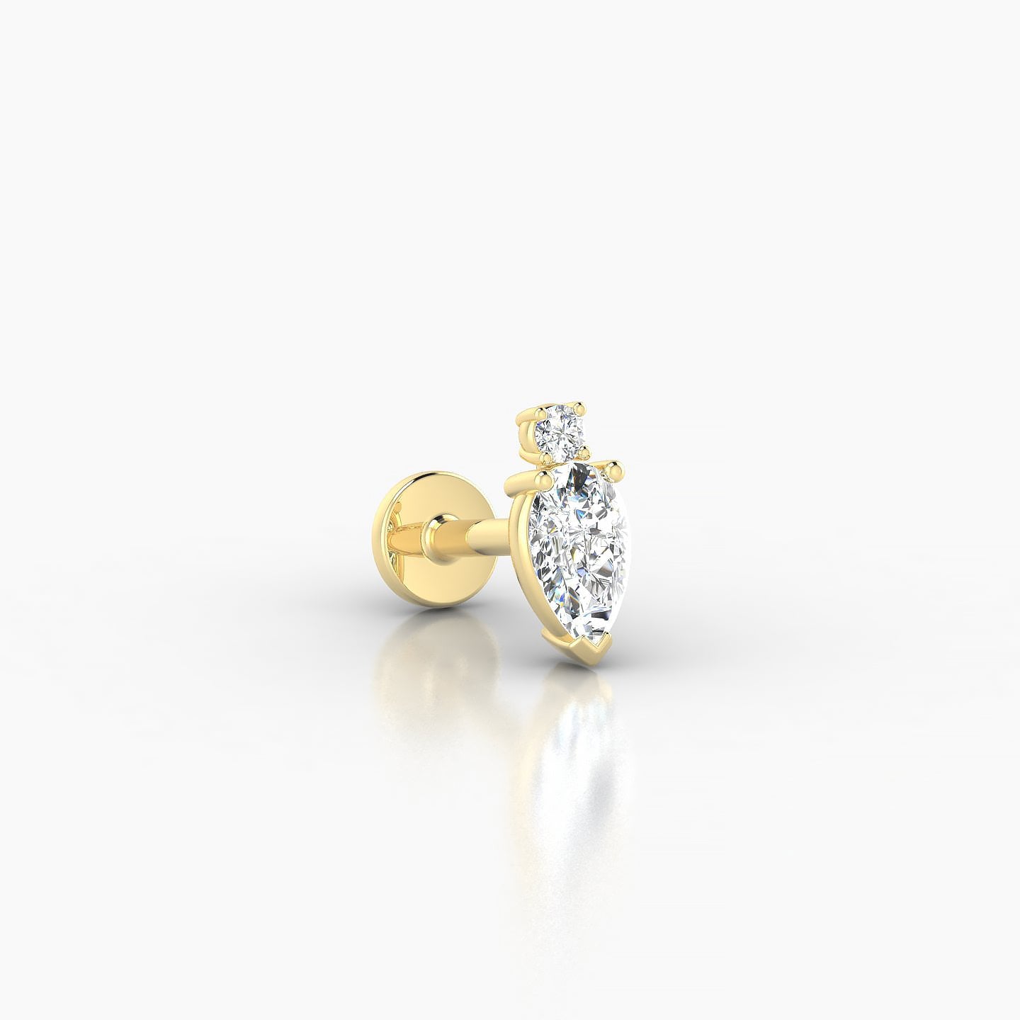 Skadi | 18k Yellow Gold 7 mm 5 mm Diamond Piercing