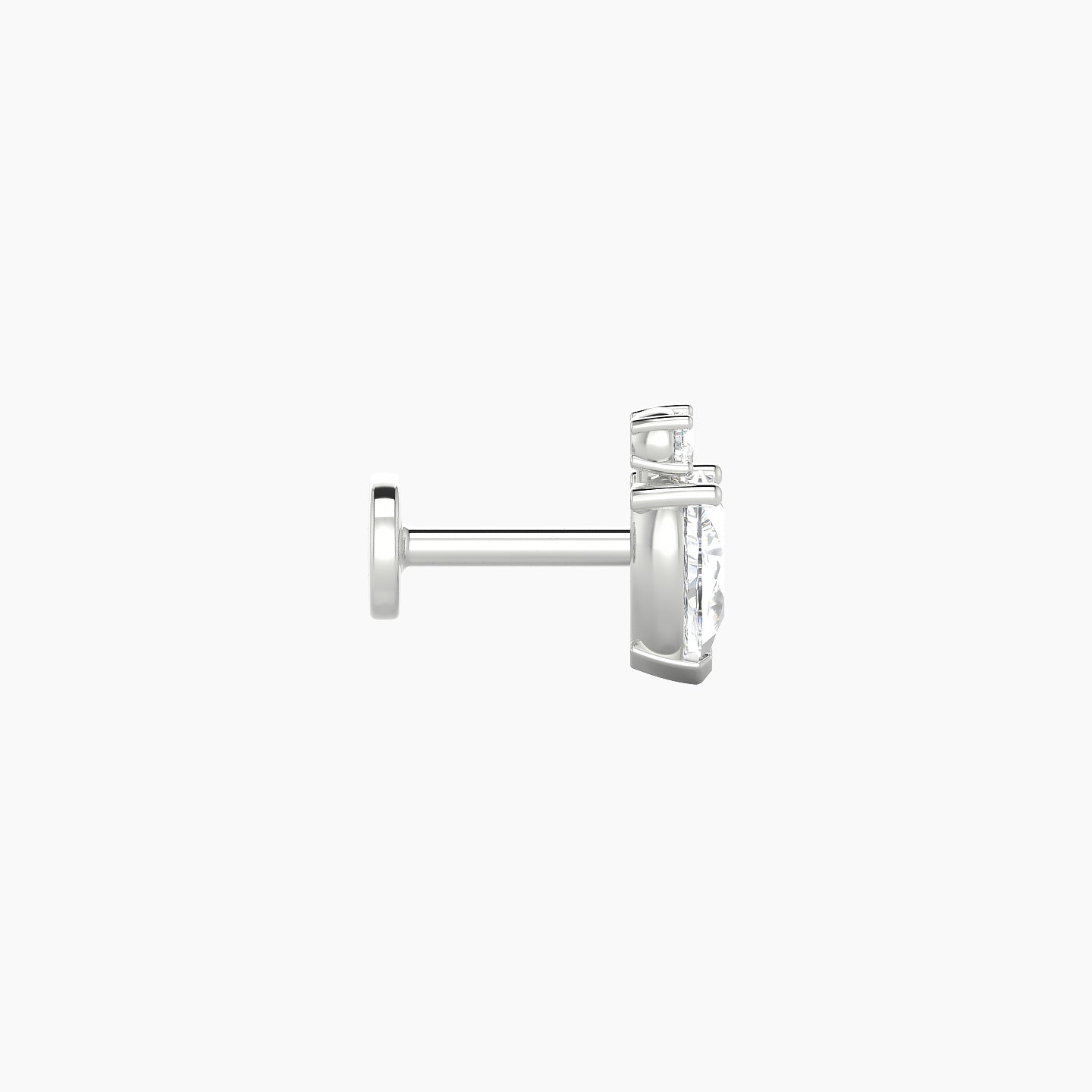 Skadi | 18k White Gold 7 mm 5 mm Diamond Piercing
