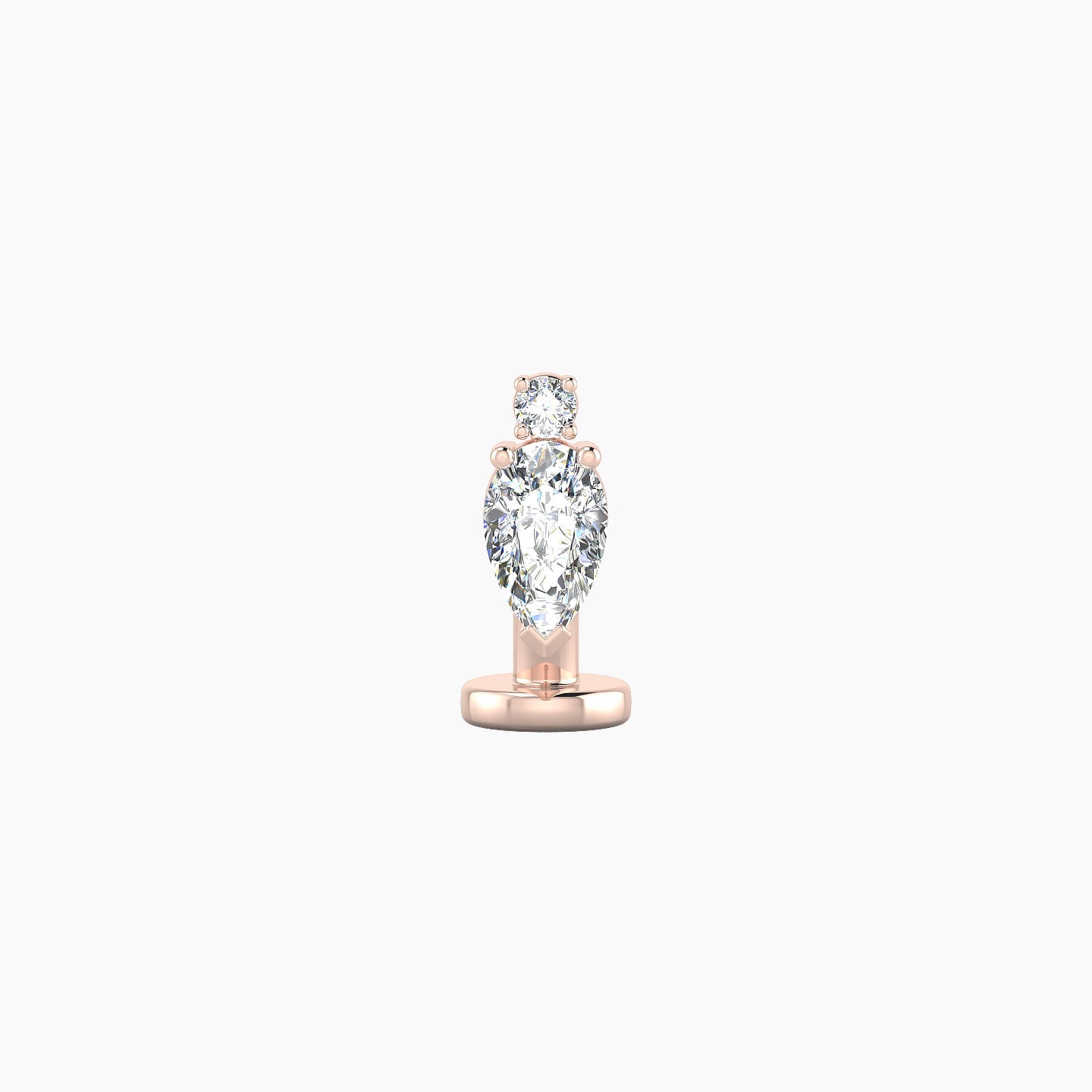 Skadi | 18k Rose Gold 7 mm 6 mm Diamond Floating Navel Piercing