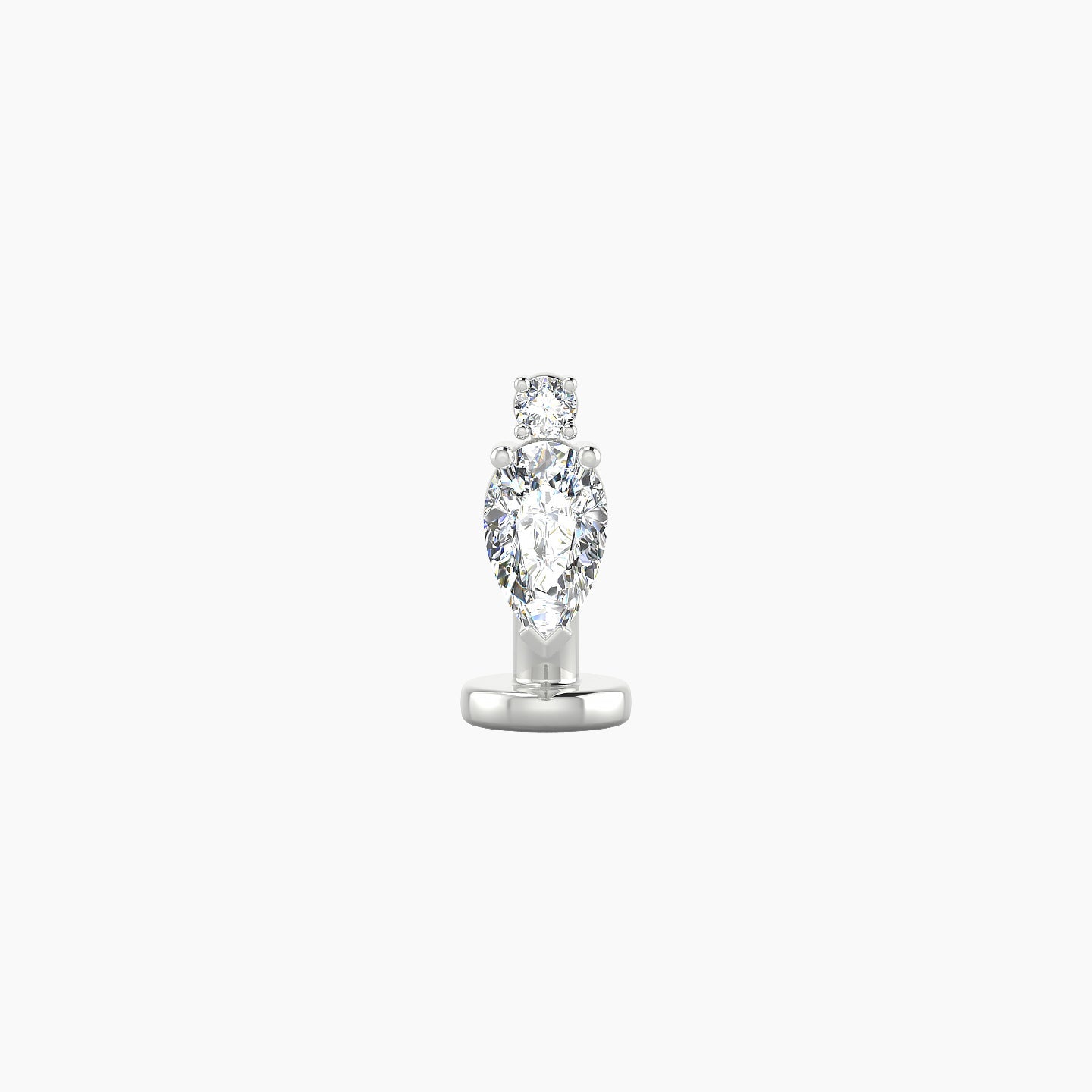 Skadi | 18k White Gold 7 mm 6 mm Diamond Floating Navel Piercing