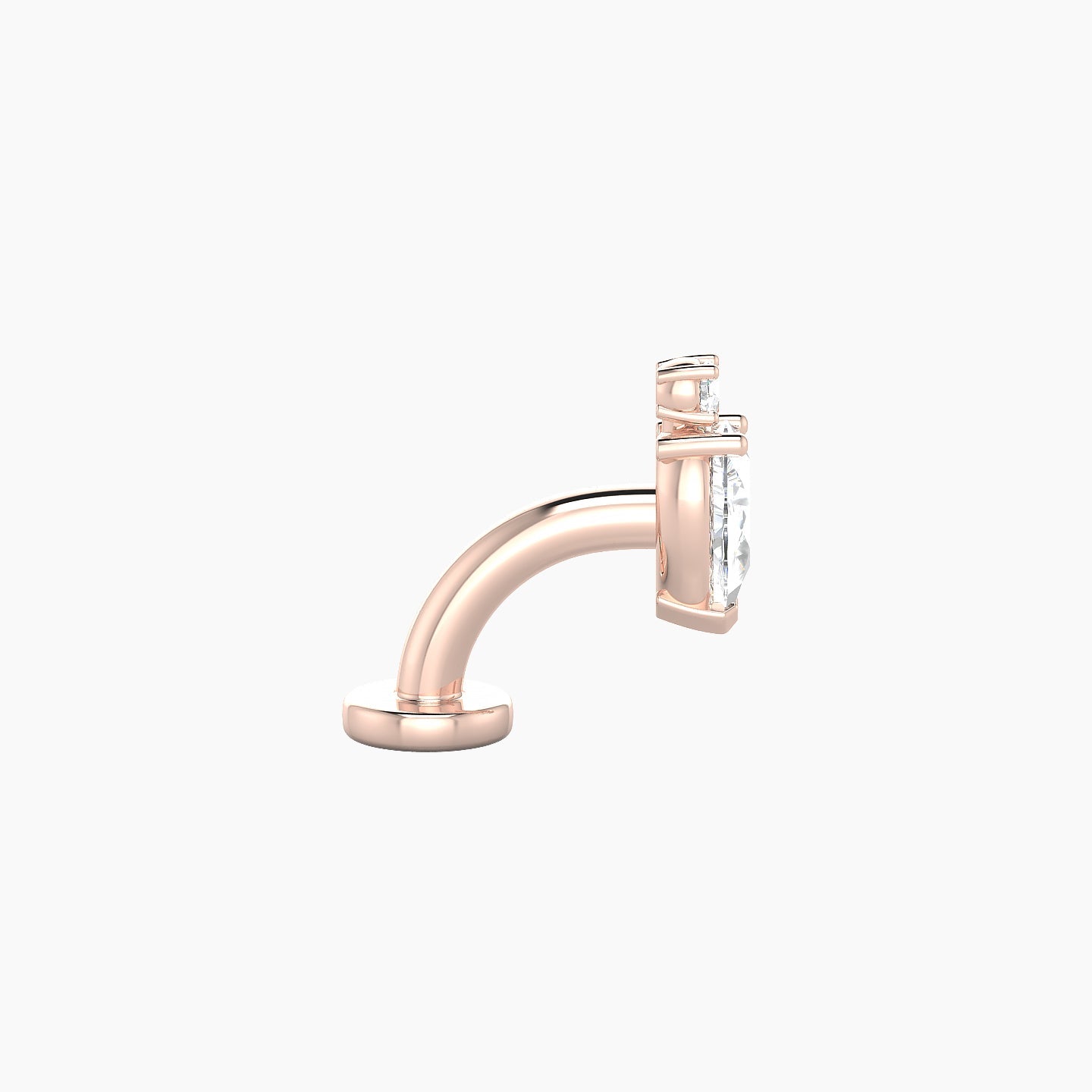 Skadi | 18k Rose Gold 7 mm 6 mm Diamond Floating Navel Piercing