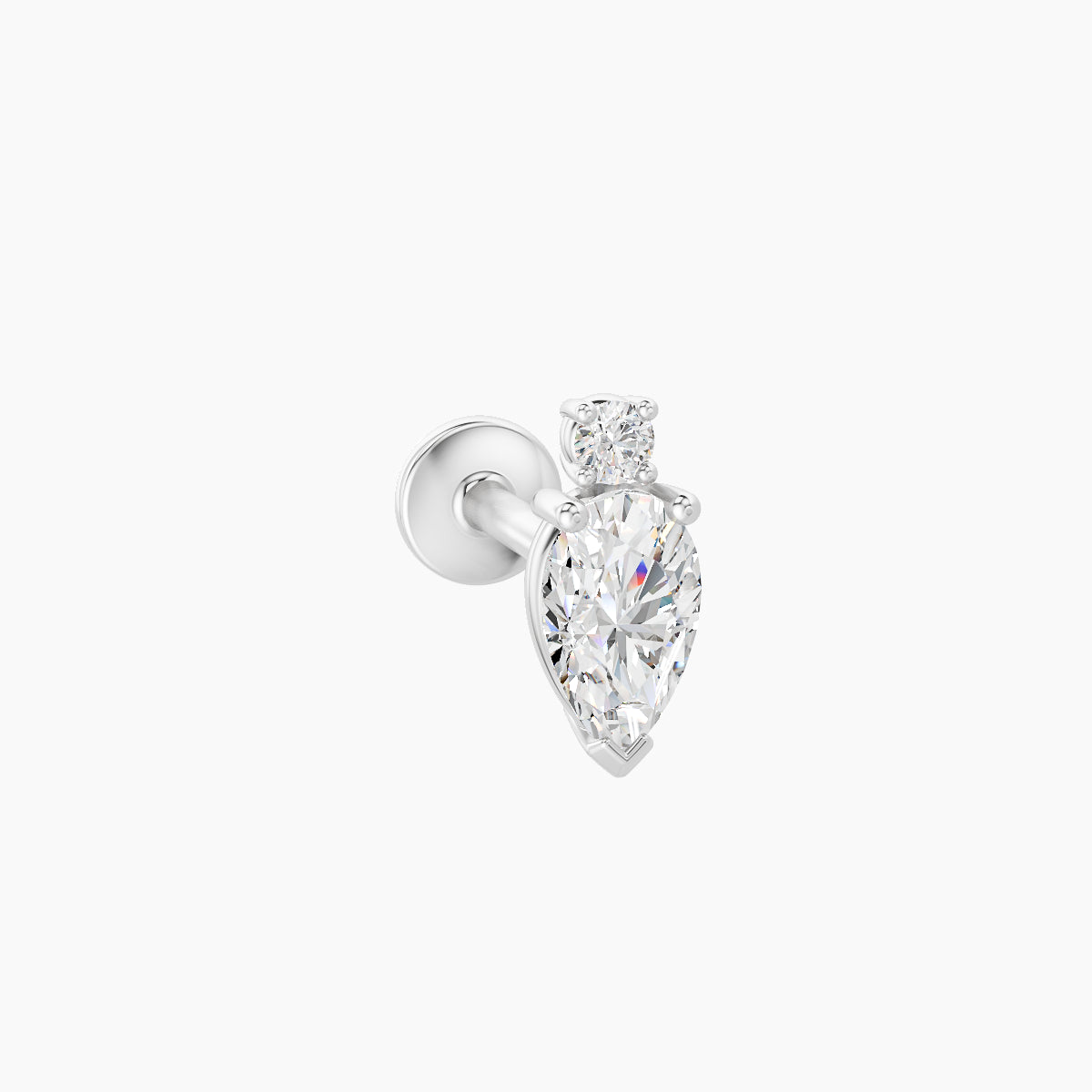 Skadi | 18k White Gold 7 mm 6.5 mm Diamond Piercing