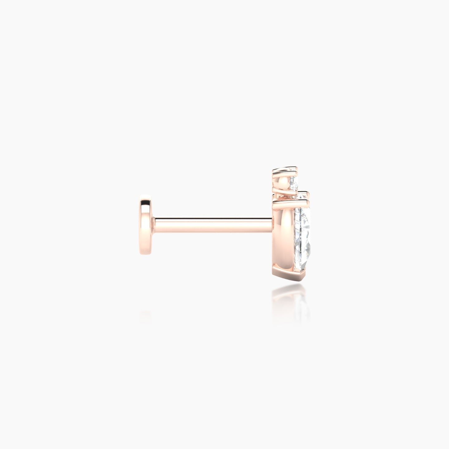 Skadi | 18k Rose Gold 7 mm 6.5 mm Diamond Piercing